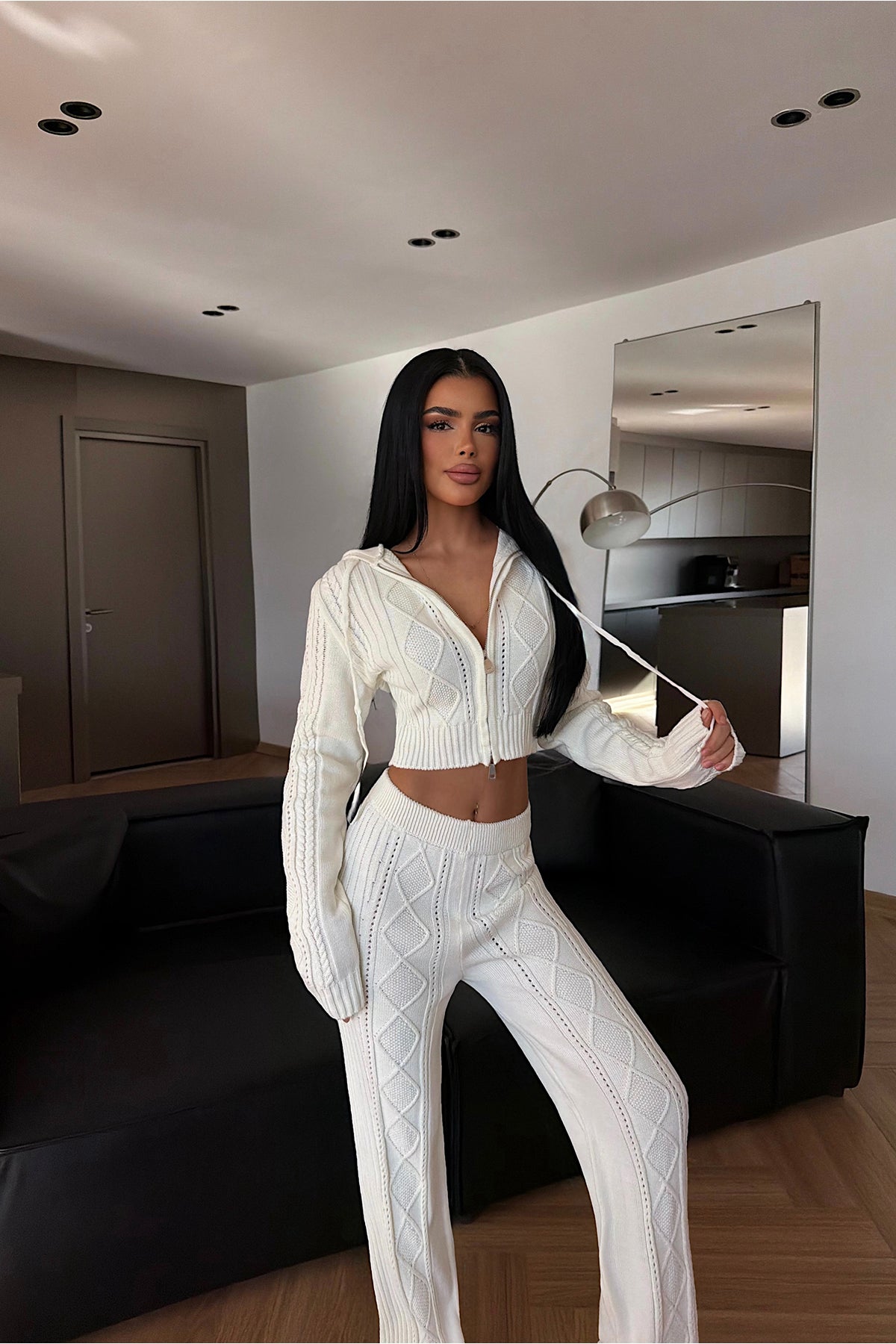 Cream Knitwear Set