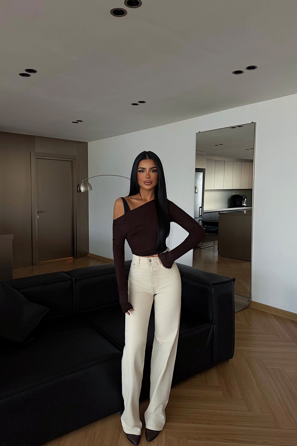 Cream Jean Trousers