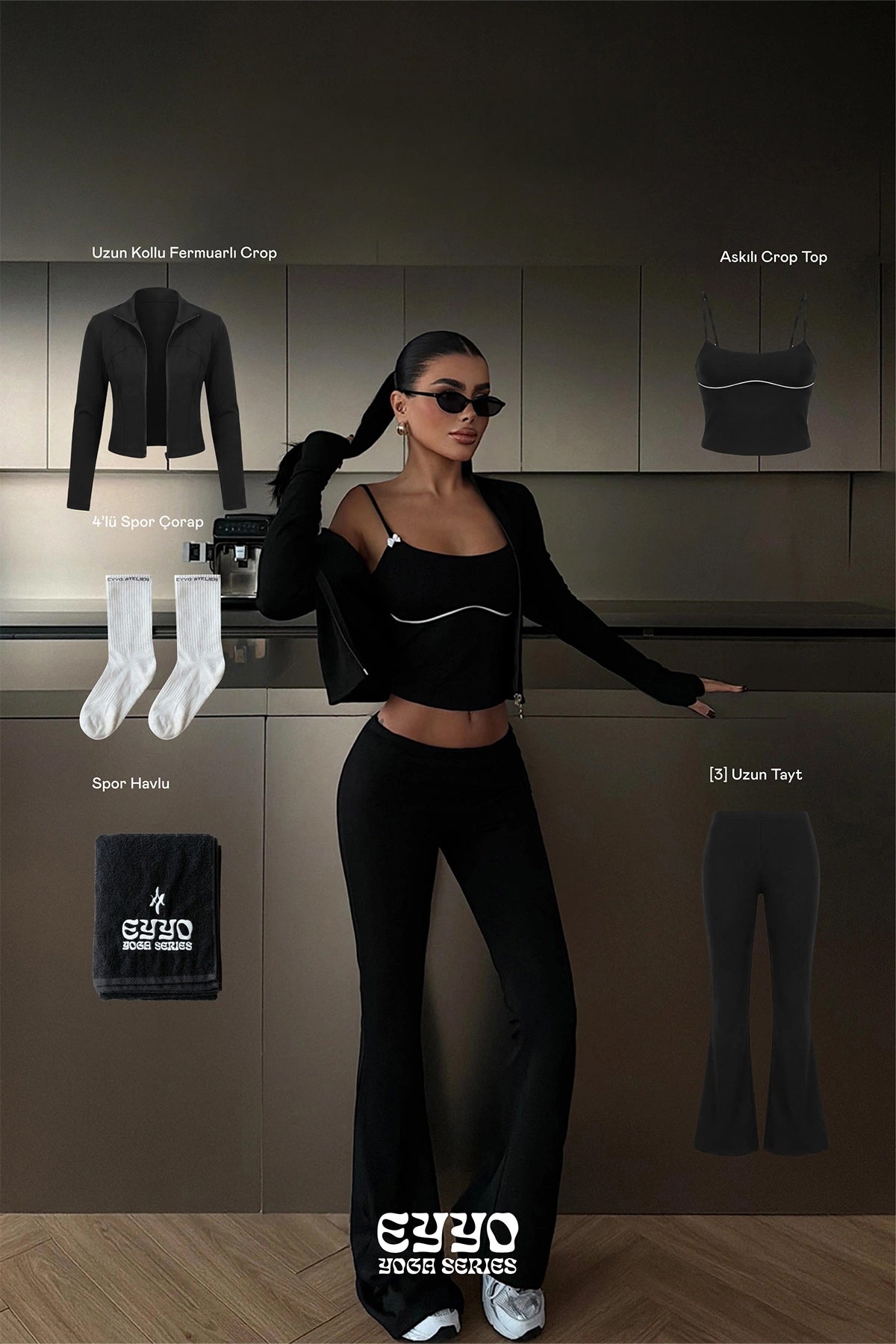 Siyah 5'li Yoga Set 1