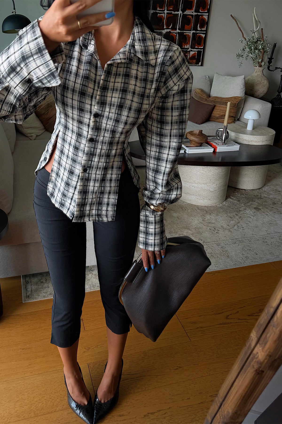 Bej Cut-Out Fit Gömlek 8