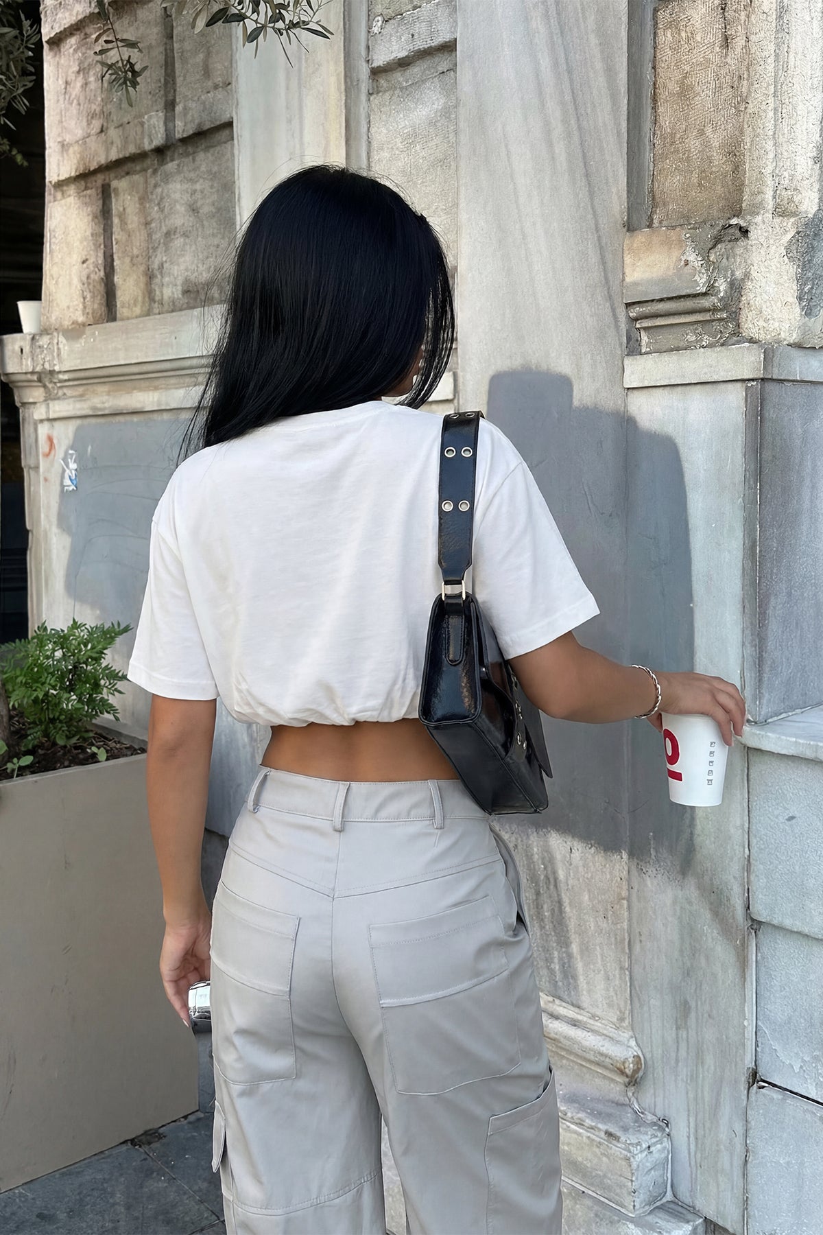 Beyaz Basic Crop Top ATE5684 12