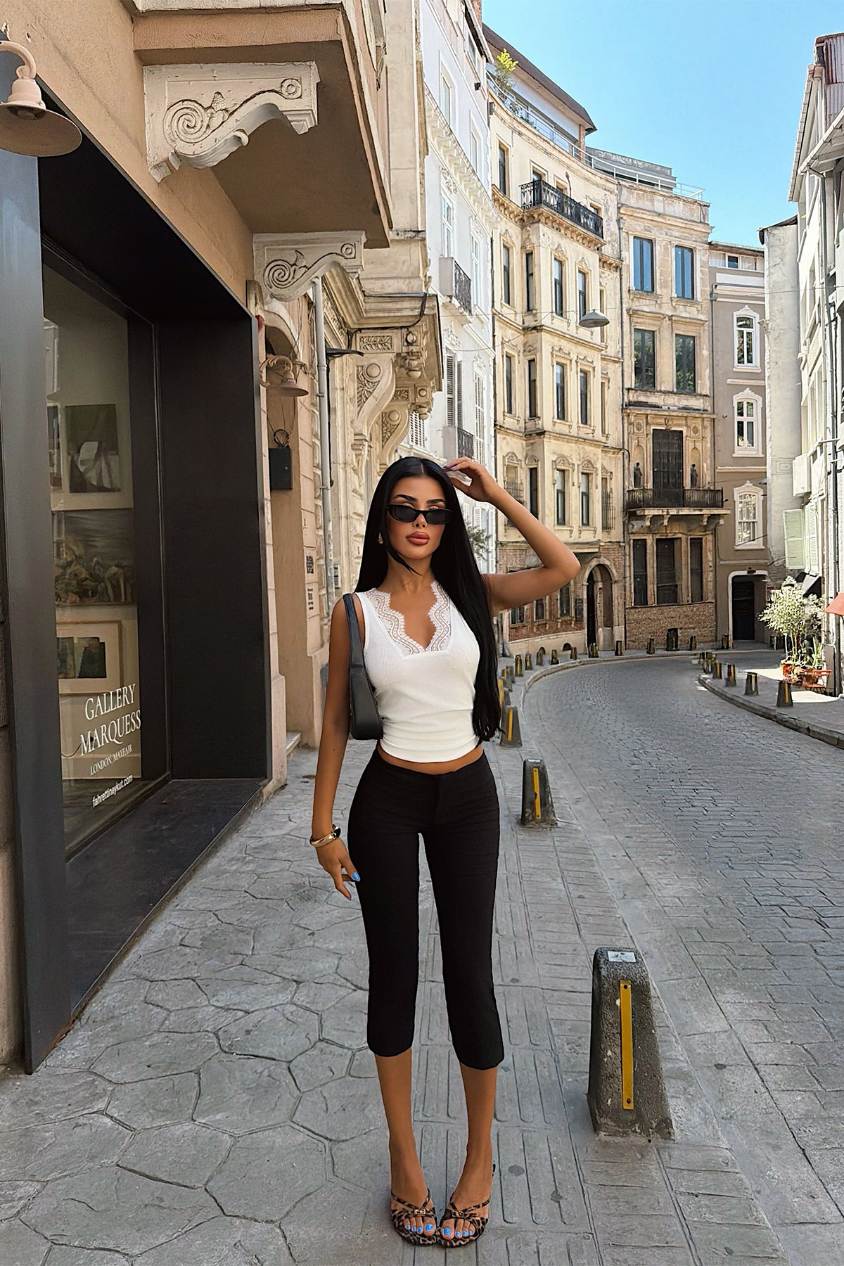 Beyaz Dantel Detay Basic Crop Top 8