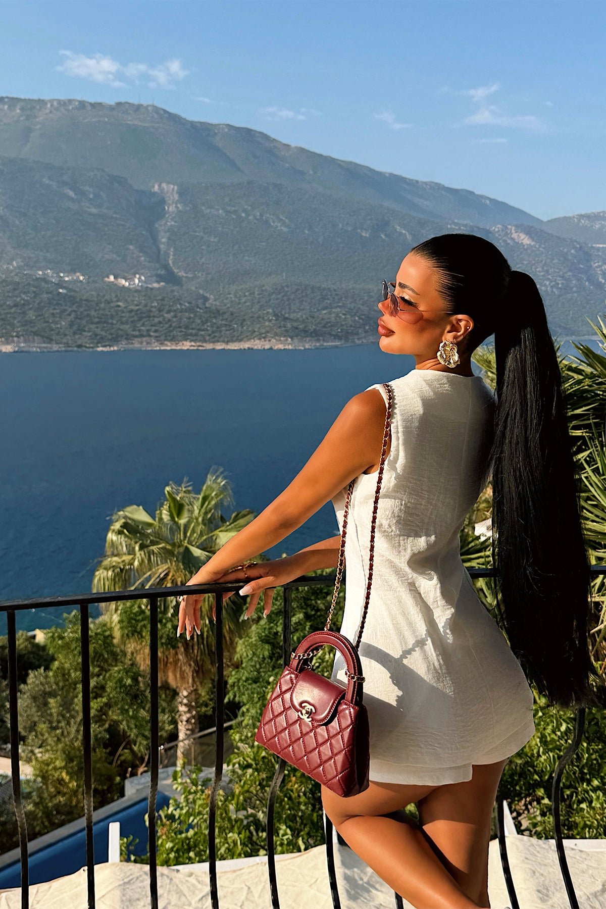 Beyaz Loutra Mini Şortlu Takım 16