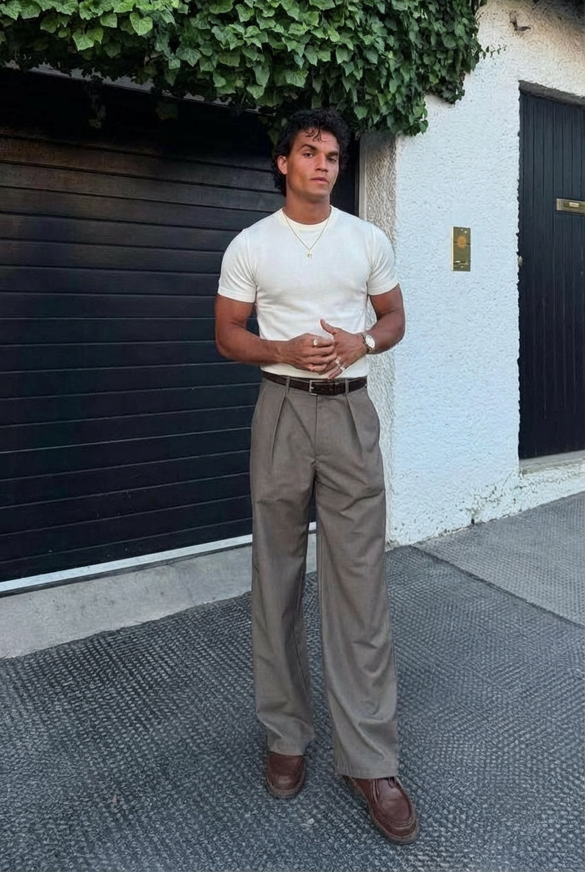 Beyaz Oversize Basic Tişört 4