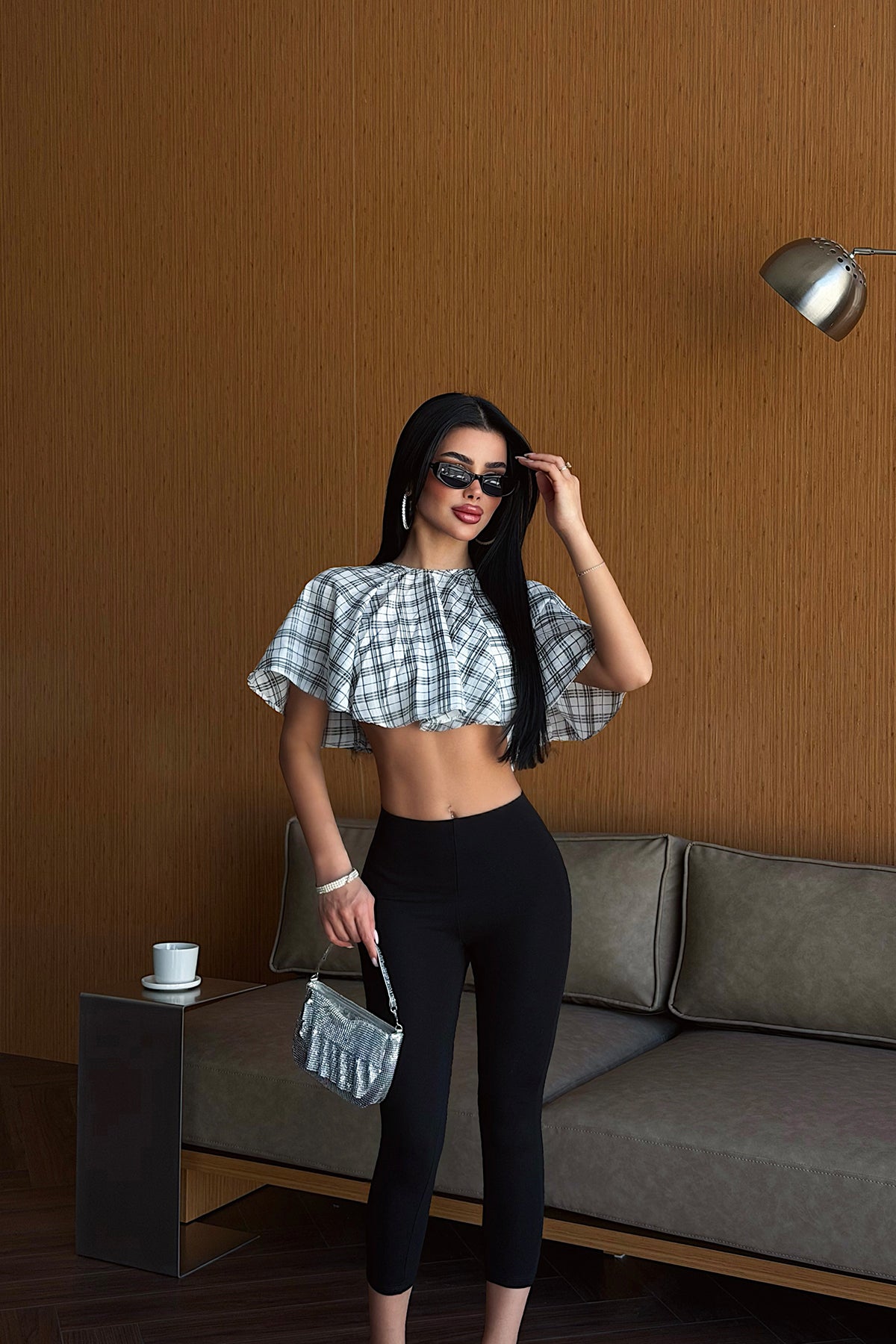 Beyaz Bahu Crop Bluz 4