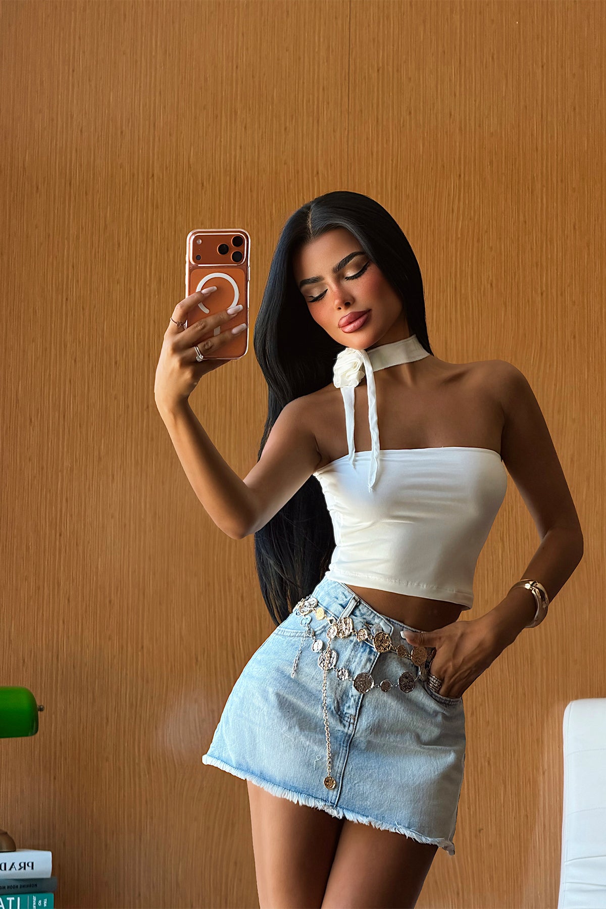 Beyaz Straplez Crop Top ATE1451 4