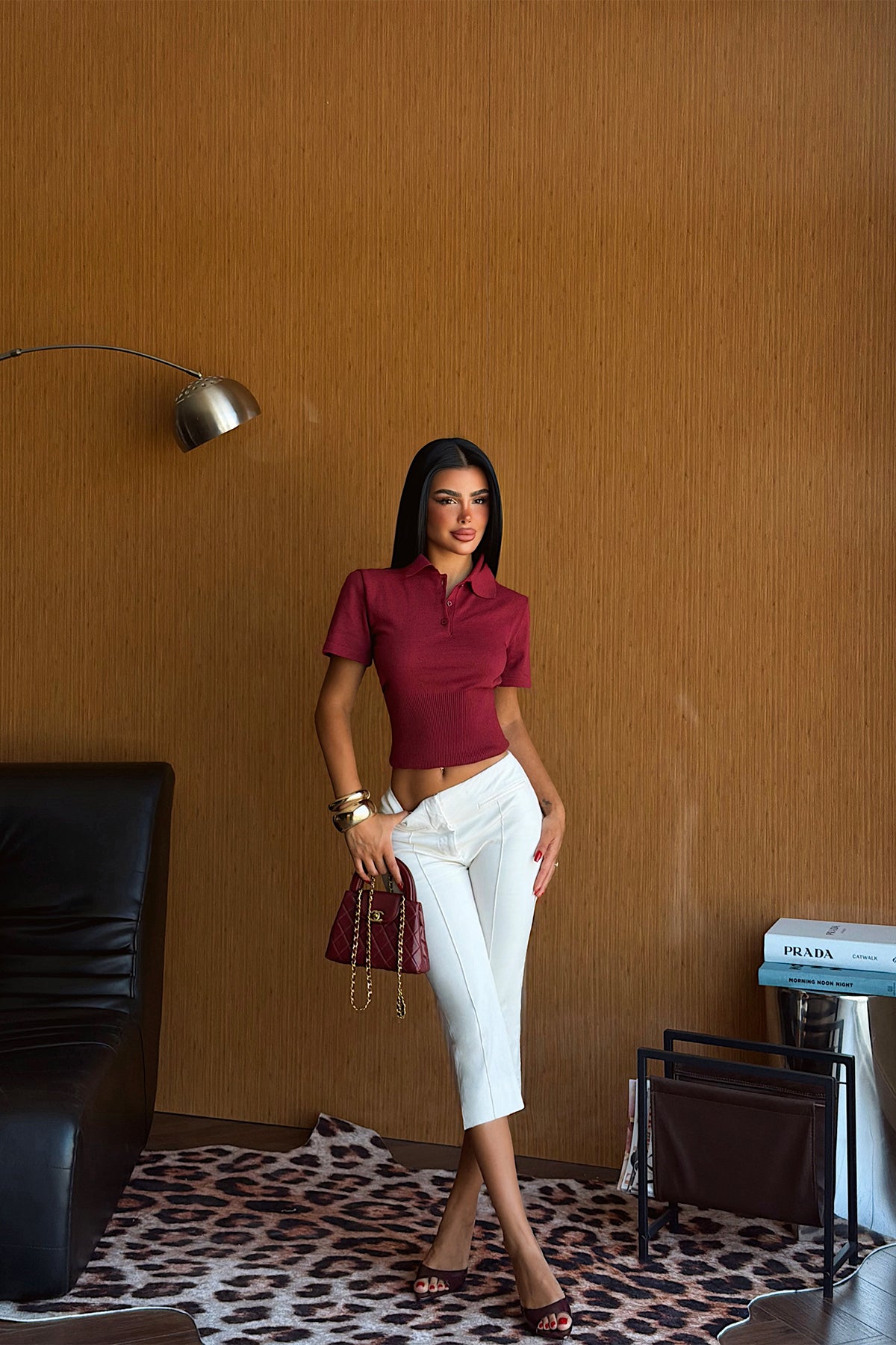Bordo Polo Yaka Triko Tişört 12