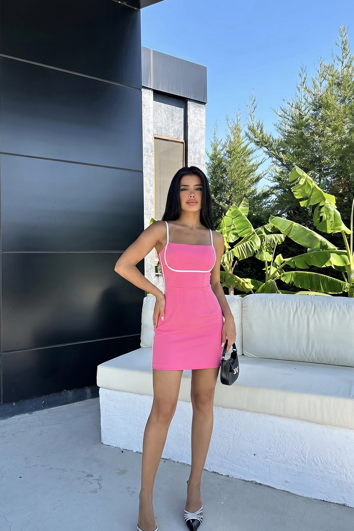 Fuşya Orelia Mini Elbise 8