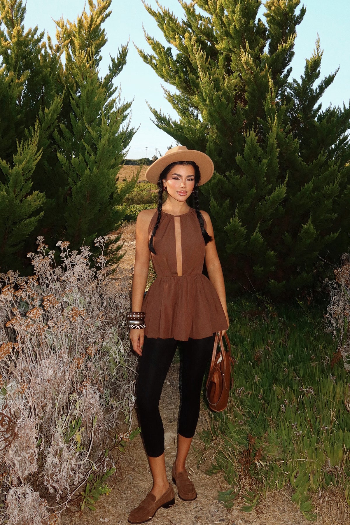 Kahverengi Smock Bluz 12