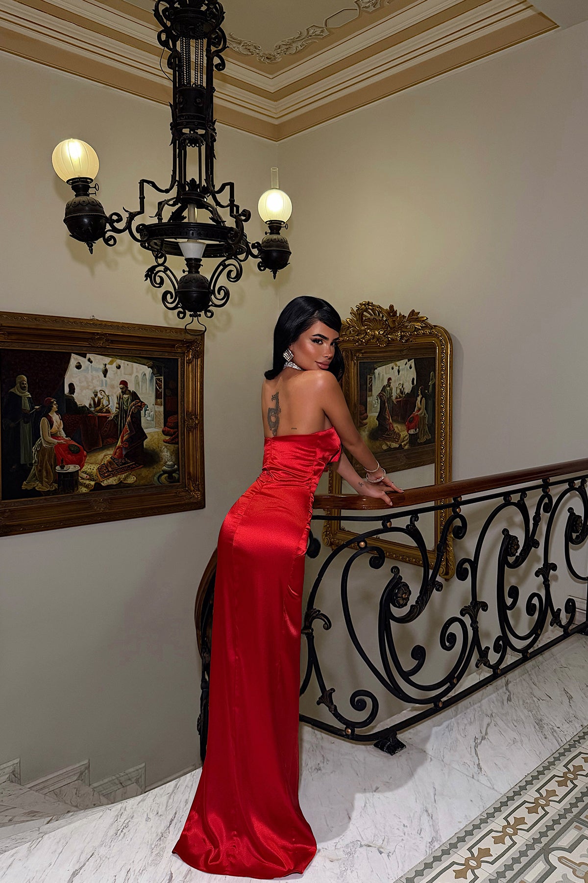 Kırmızı Qisi Elbise 20