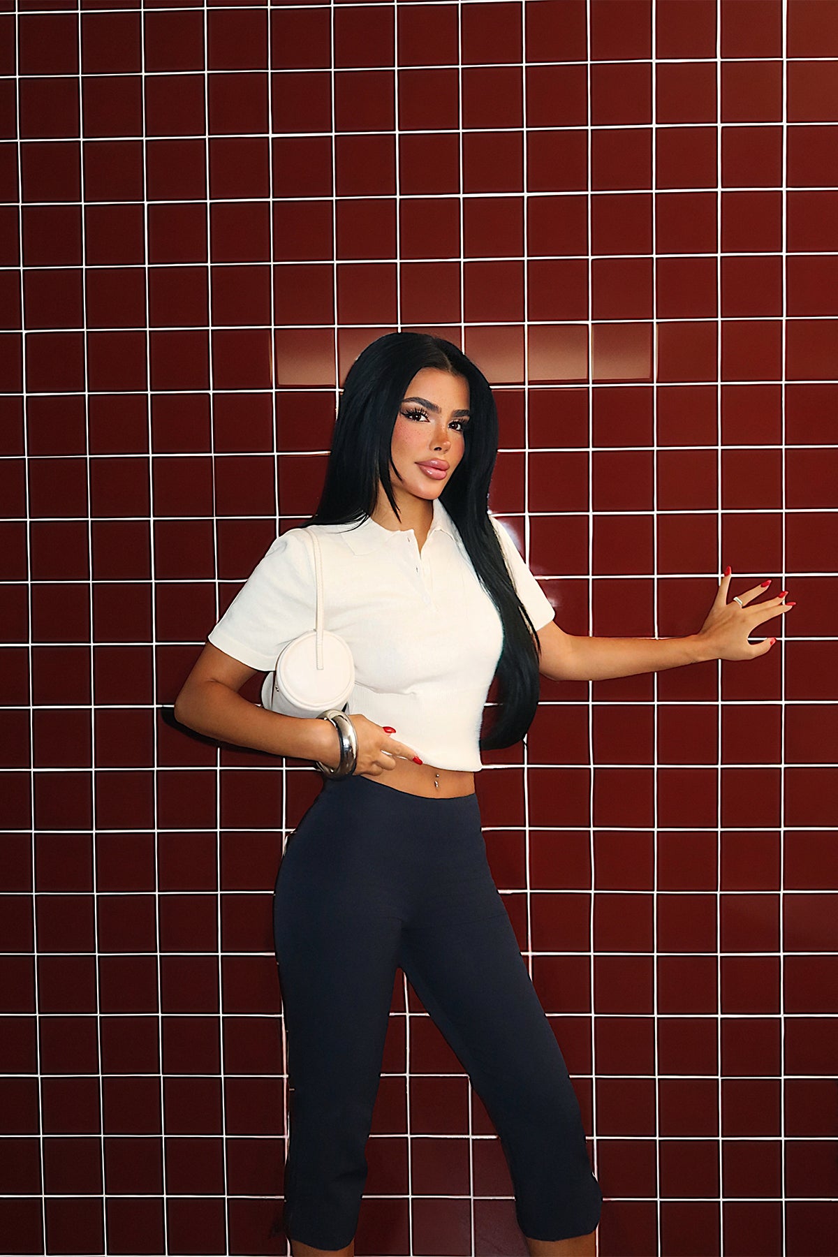 Krem Polo Yaka Triko Tişört 12