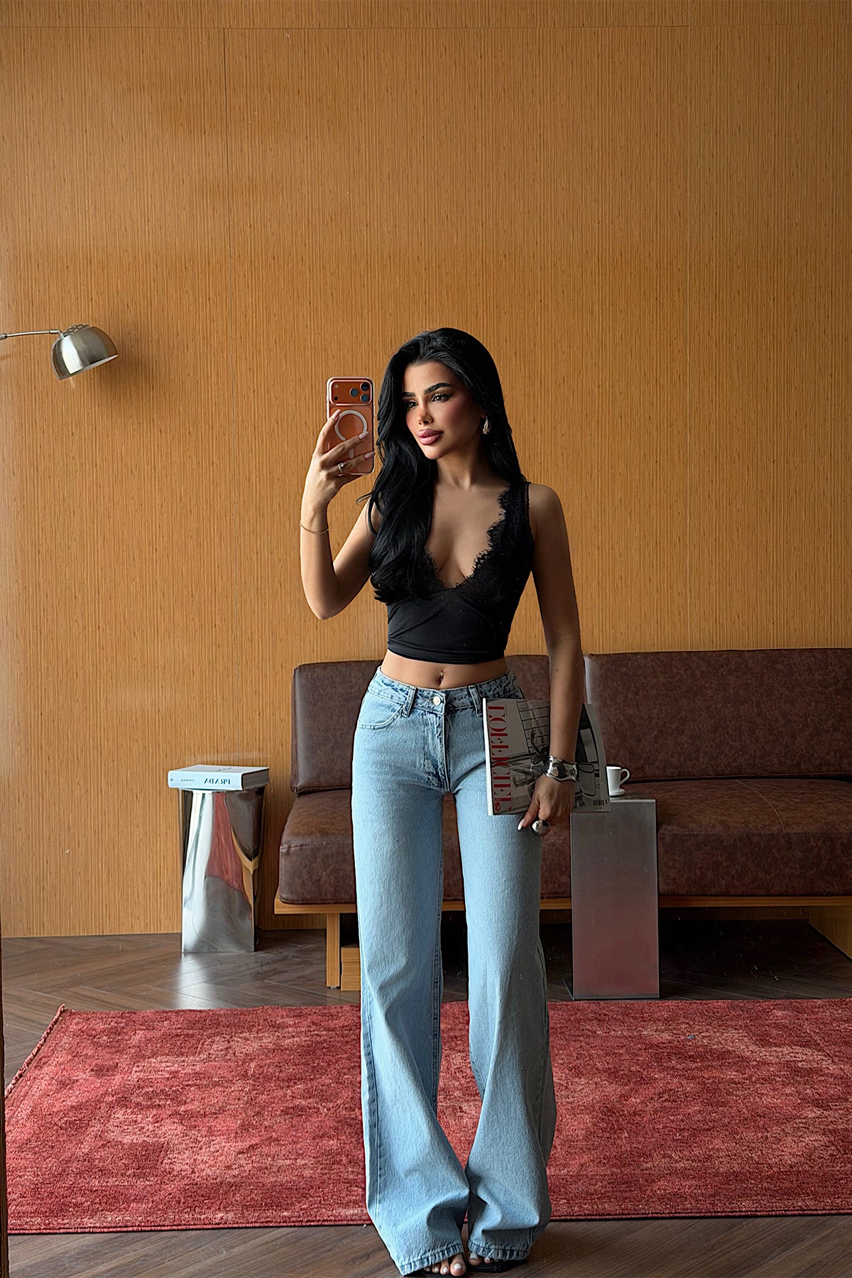 Mavi Yüksek Bel Jean ATE5316 8