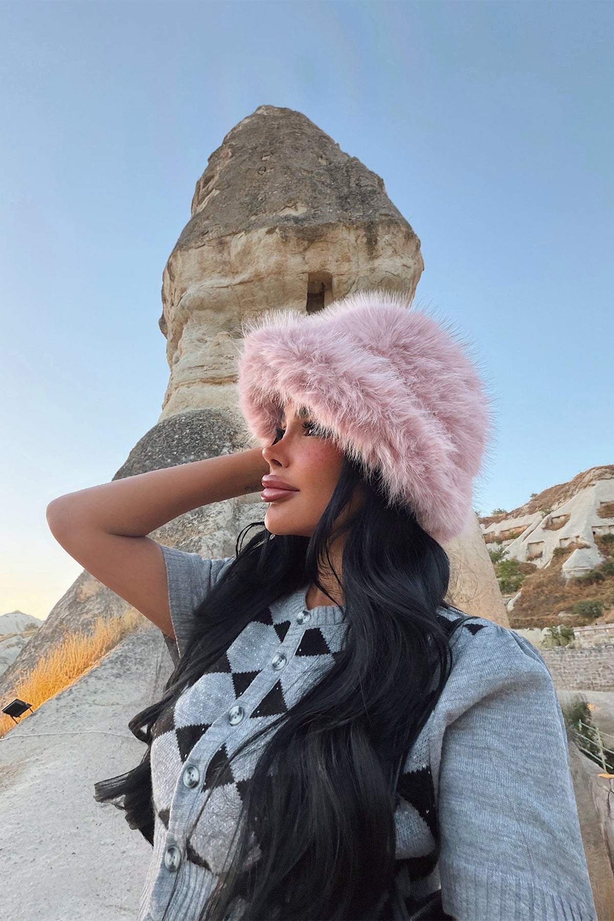Pembe Peluş Şapka 12