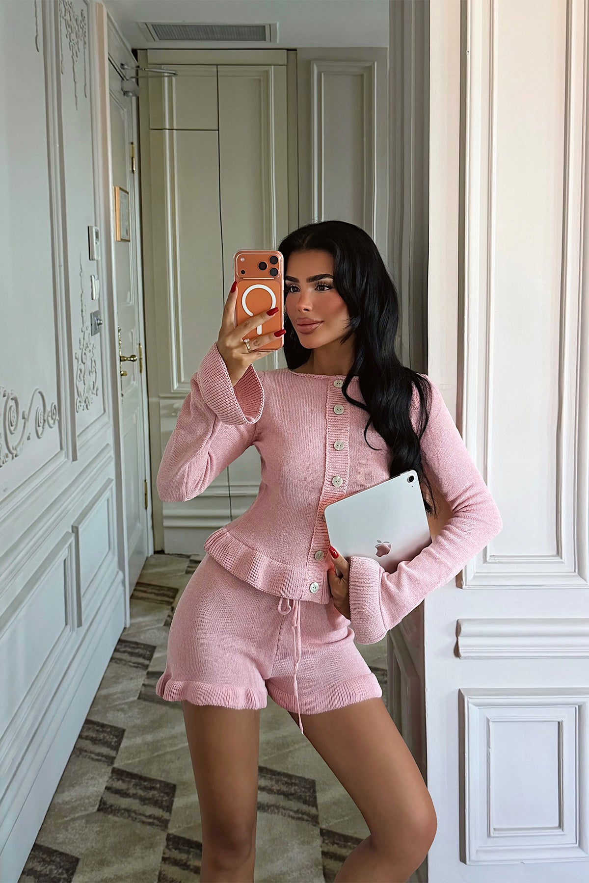 Pembe Soft Knit Takım 4