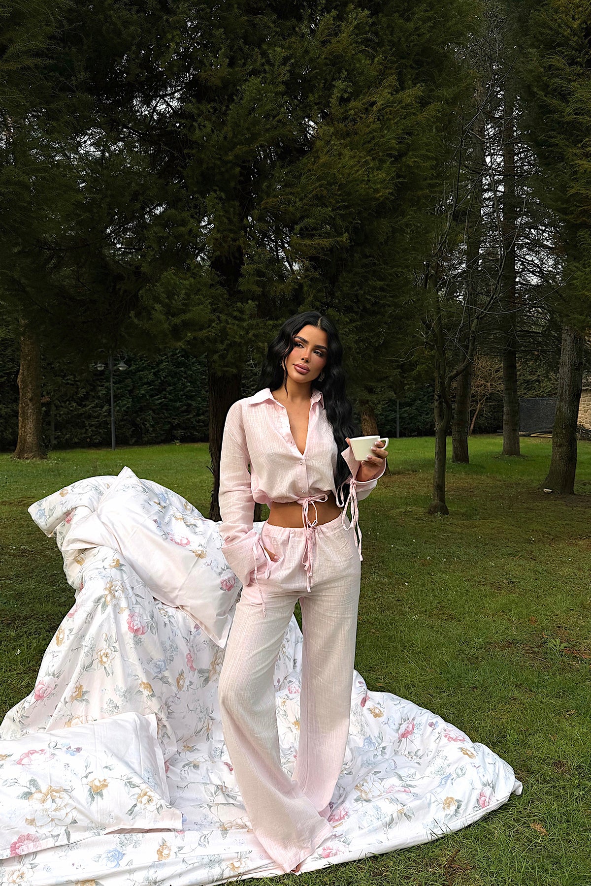 Powder Pink Shirt and Pants Set
