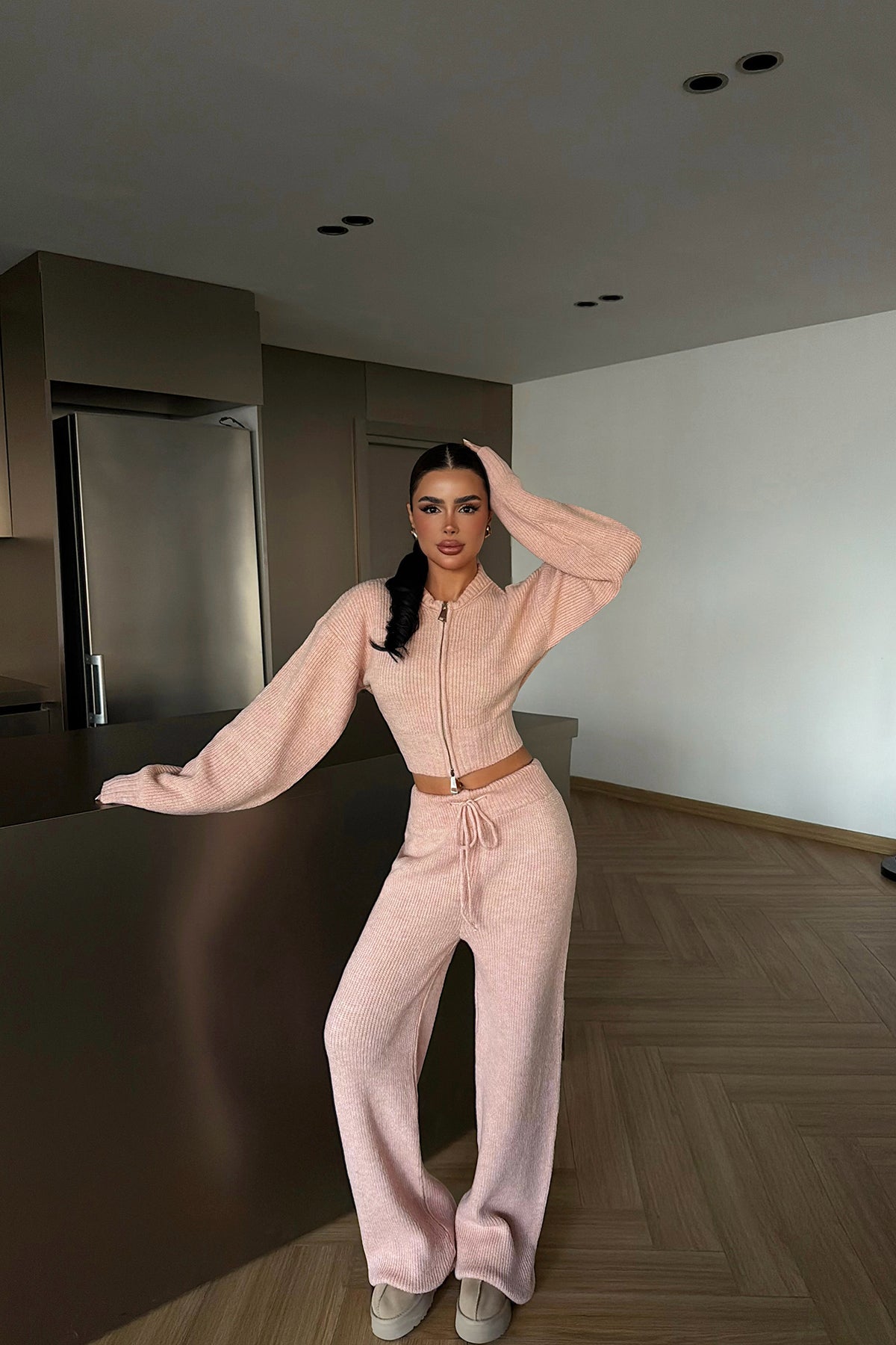 Powder Pink Trouser Suit