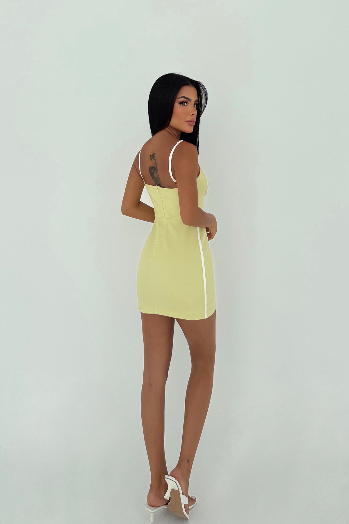 Sarı Orelia Mini Elbise 3