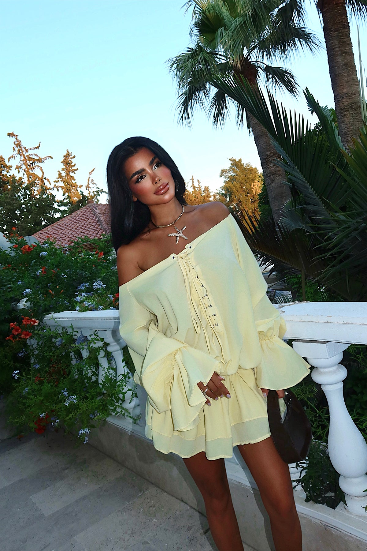 Renk: SARI | Sarı Darcie Mini Elbise 1