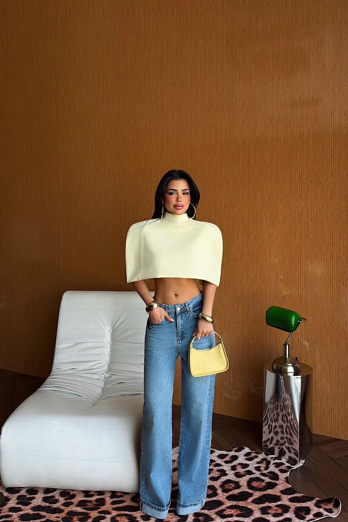 Sarı Suuti Crop Bluz 4