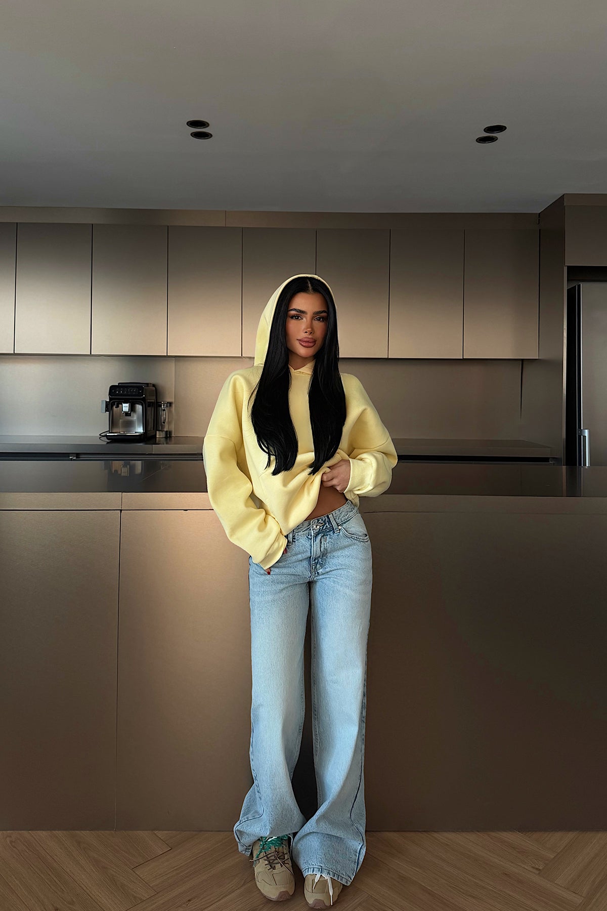 Sarı Lowell Taşlı Sweatshirt 8