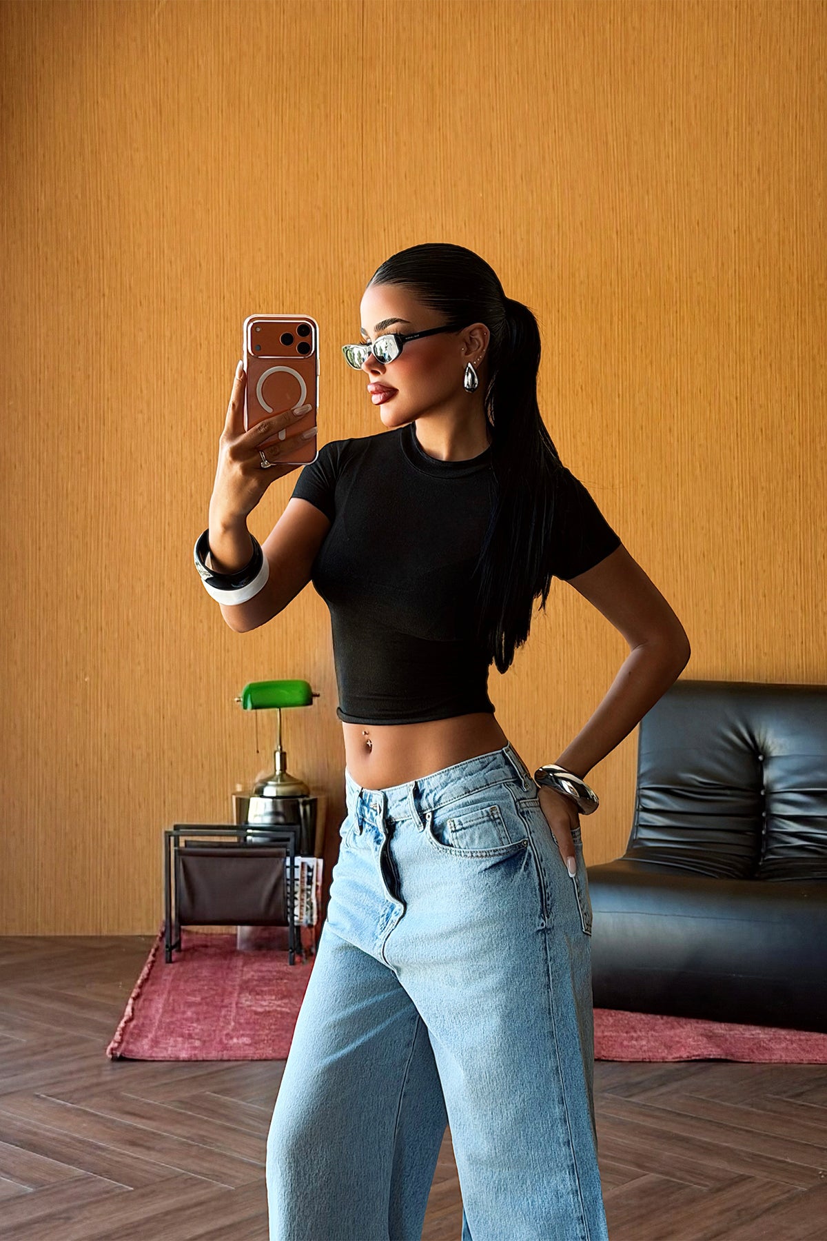 Siyah Basic Crop Top ATE6070 4
