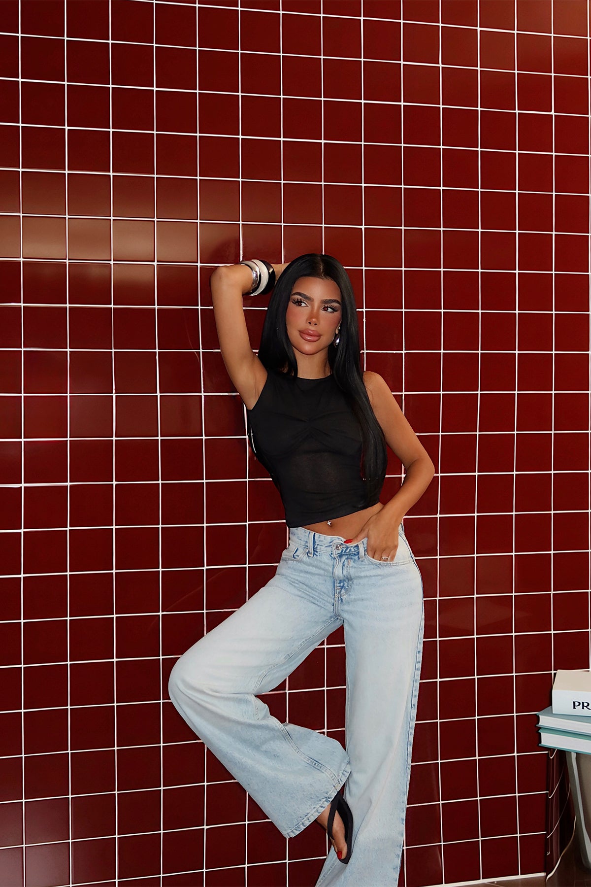 Siyah Büzgülü Crop Top 4