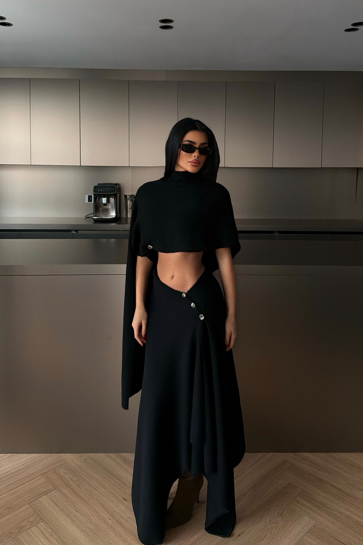 Siyah Suzette Triko Takım 8