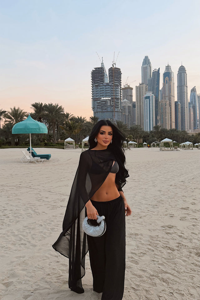 Mariah Siyah Şal Panço 6