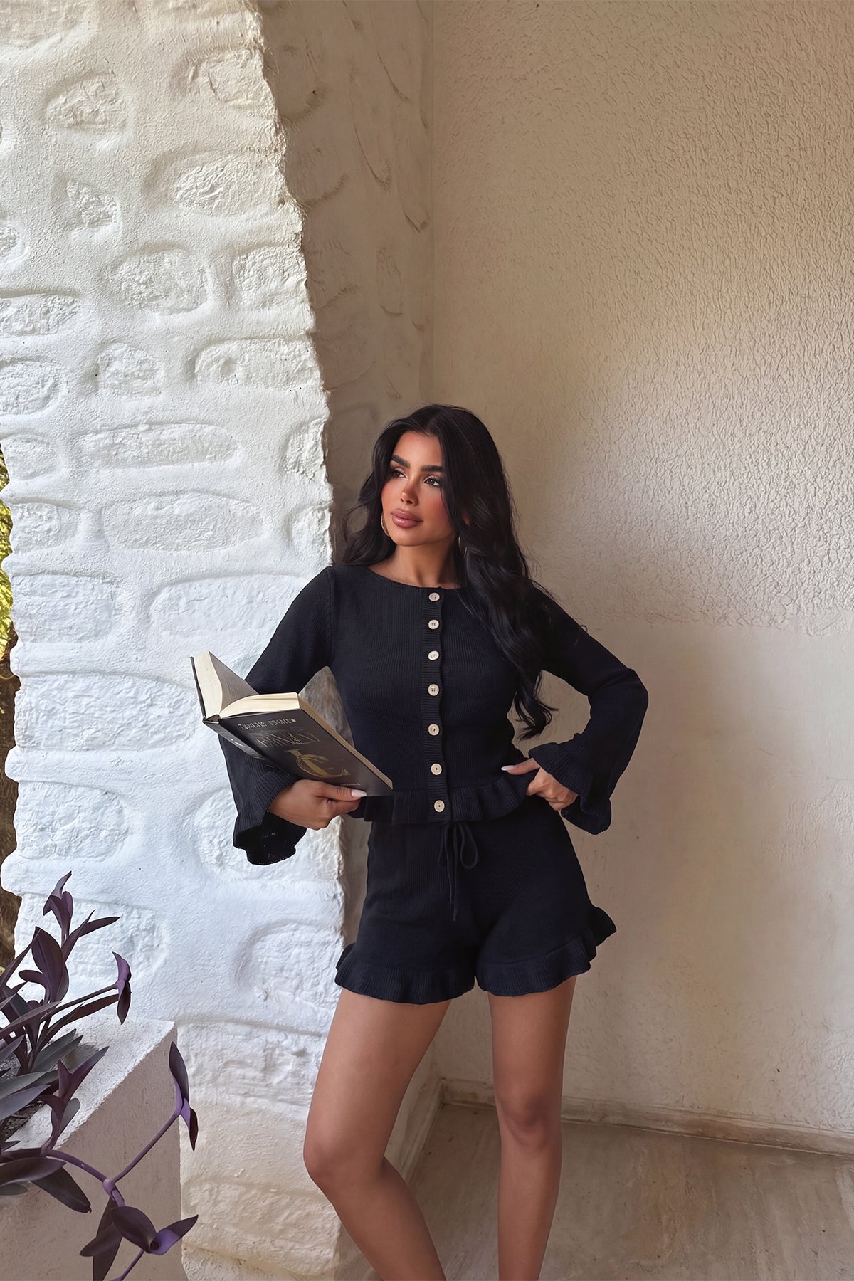 Siyah Soft Knit Takım 4