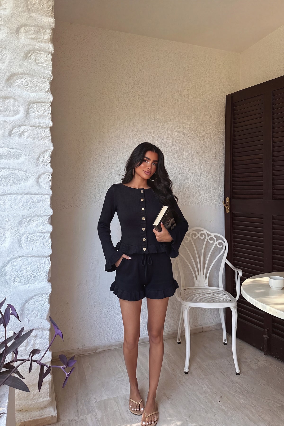 Siyah Soft Knit Takım 12