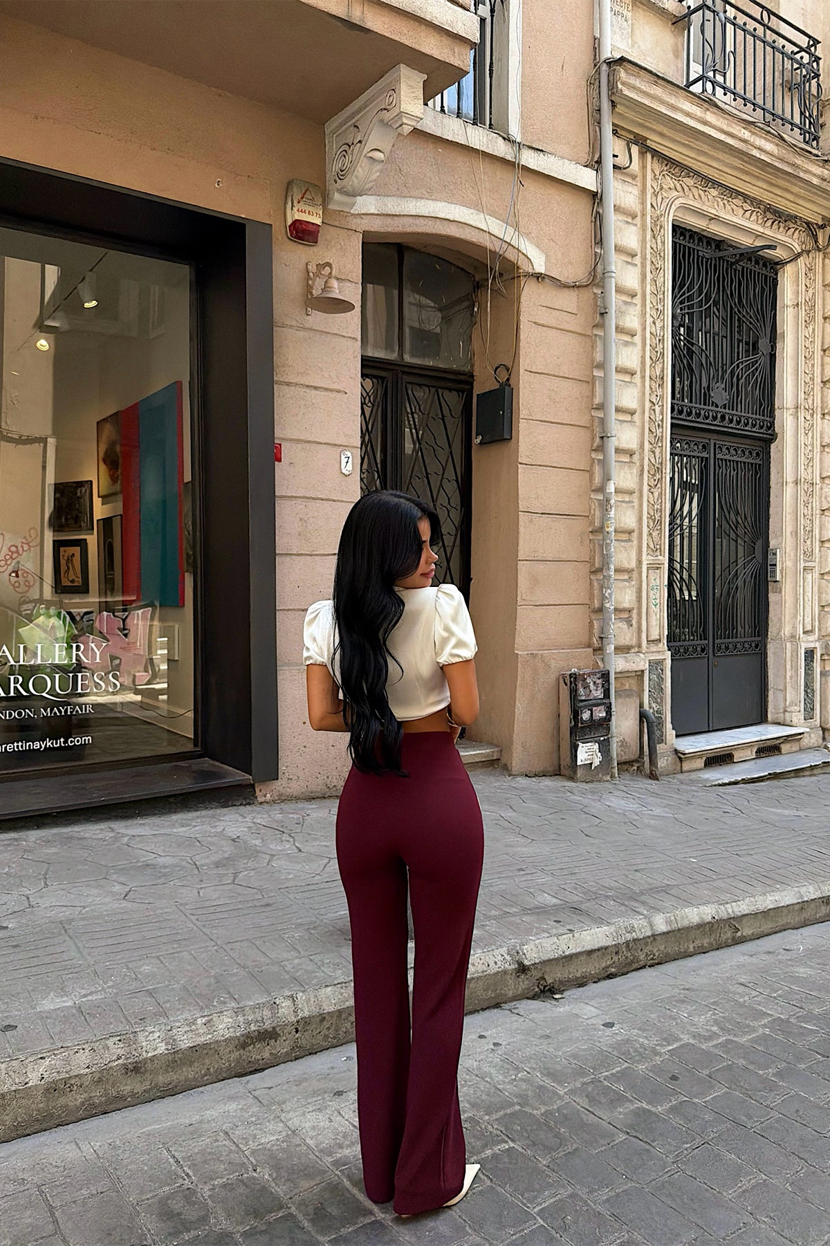 Vişne Çürüğü Dikiş Detay Pantolon 16