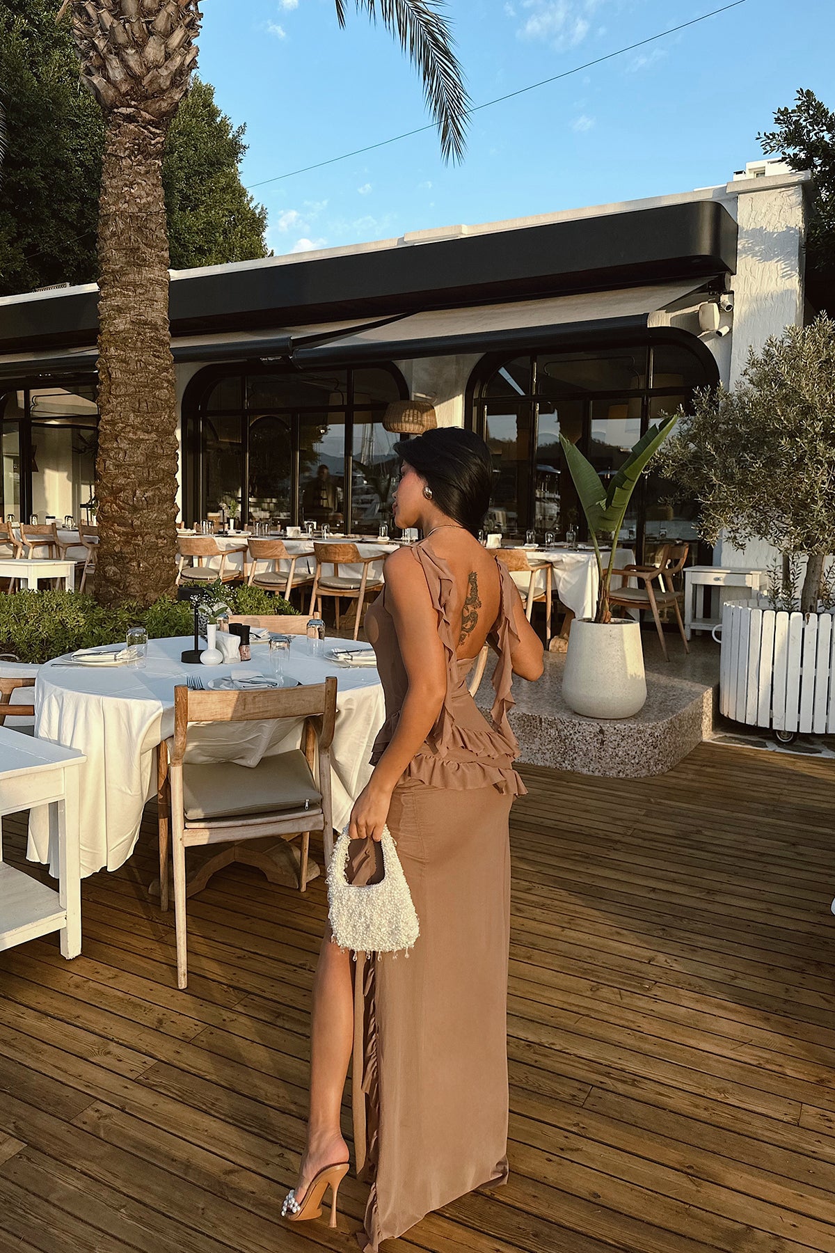 Vizon Astrid Yırtmaçlı Uzun Elbise 20