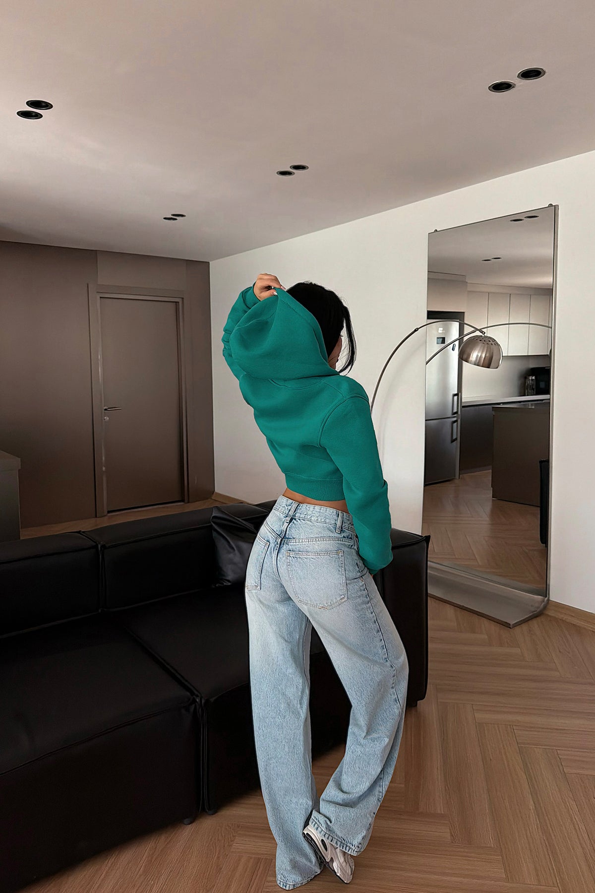 Yeşil Caiden Crop Hırka 16