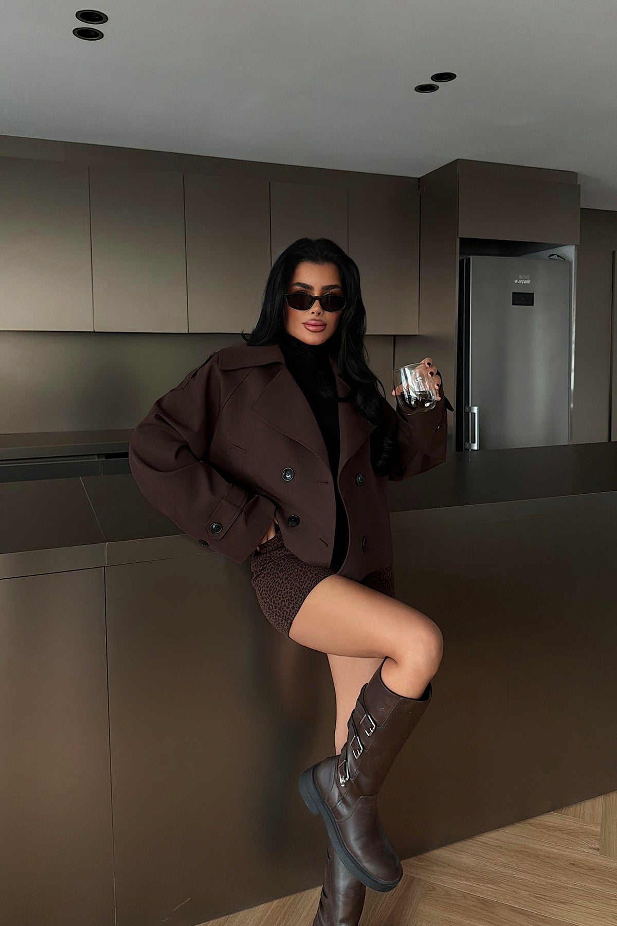 Dark Coffee Short Jacket