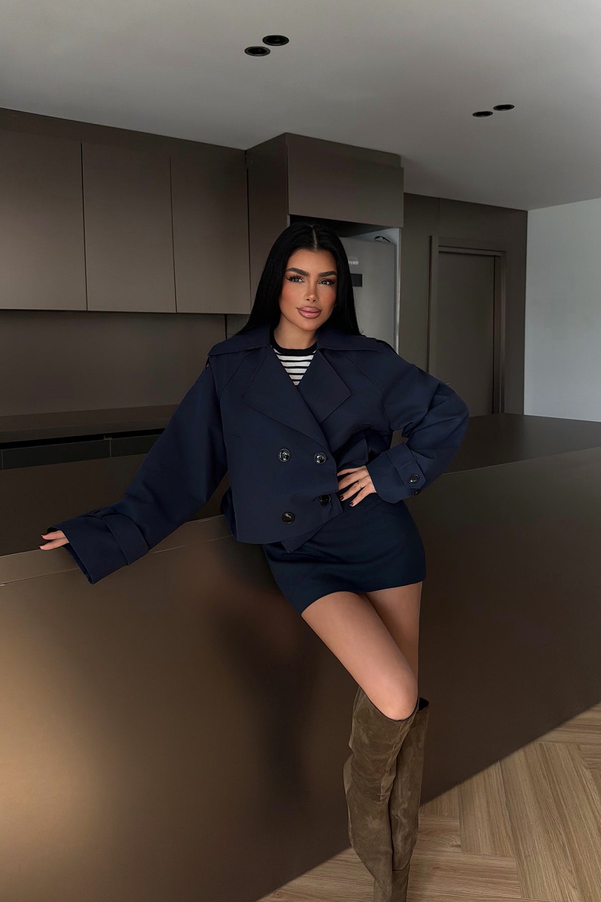 Navy Blue Short Jacket