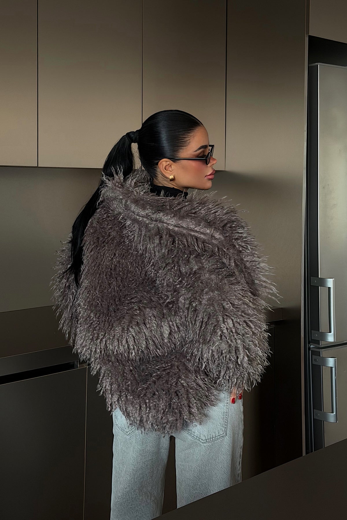 Smoked Plush Fur Jacket