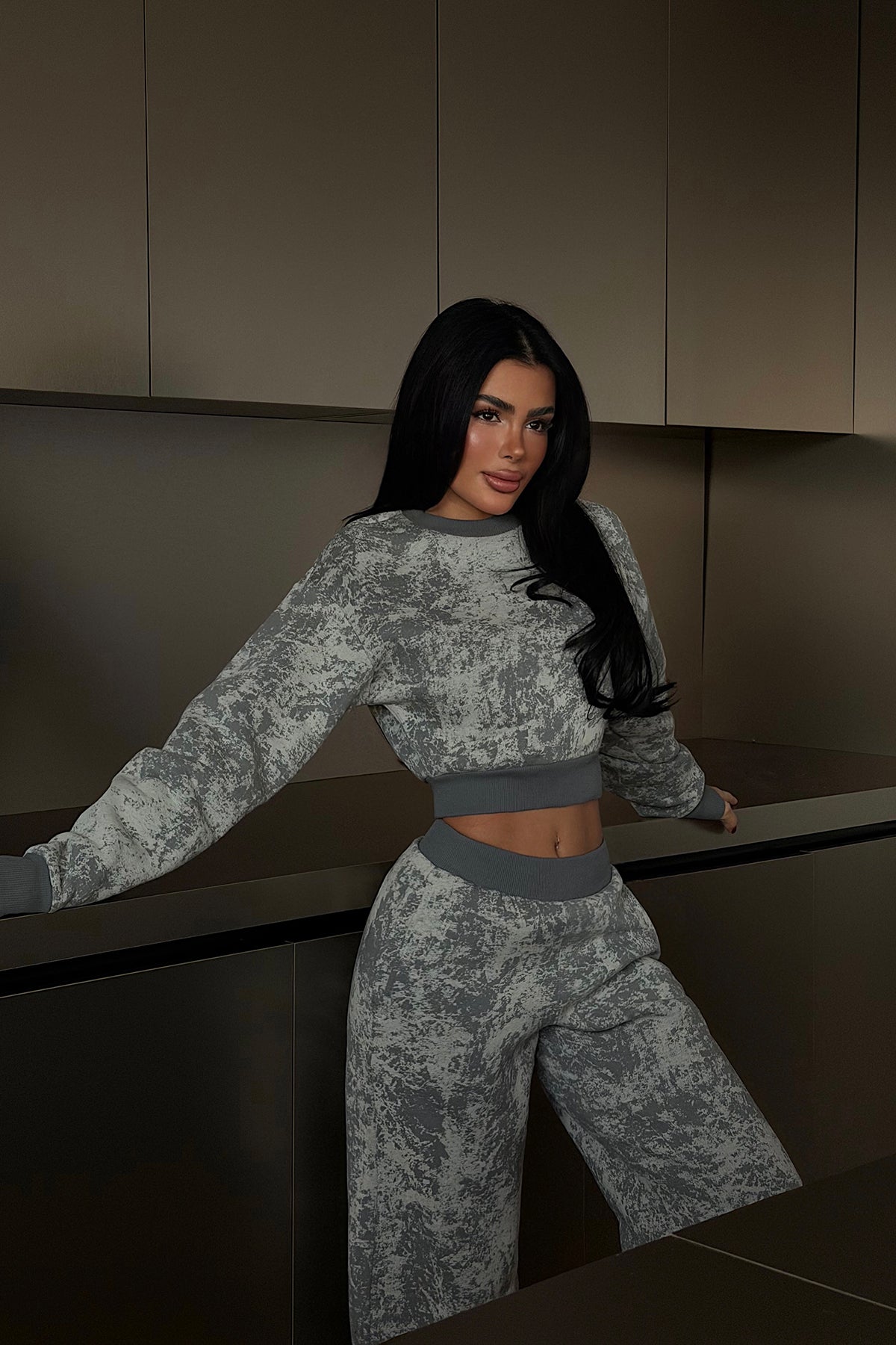 Grey Patterned Tracksuit