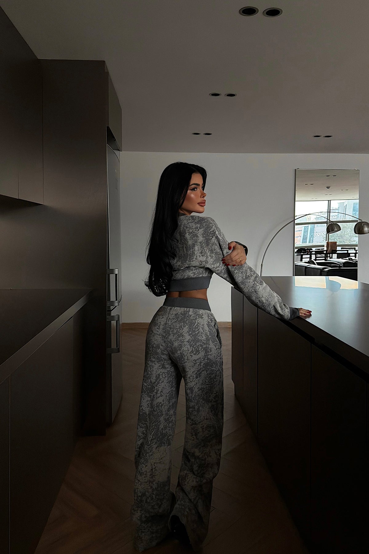 Grey Patterned Tracksuit