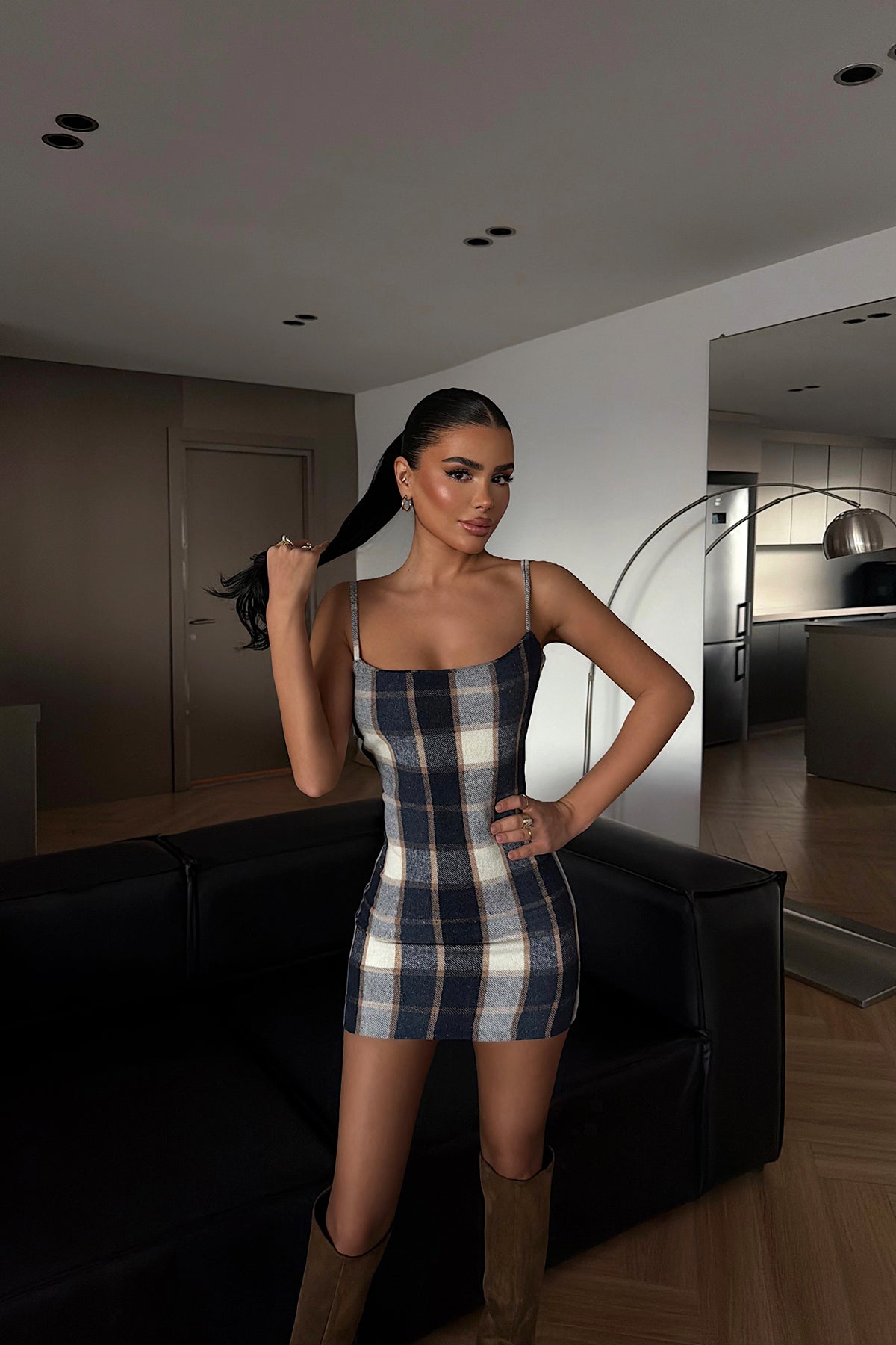 Navy Blue Strappy Mini Dress