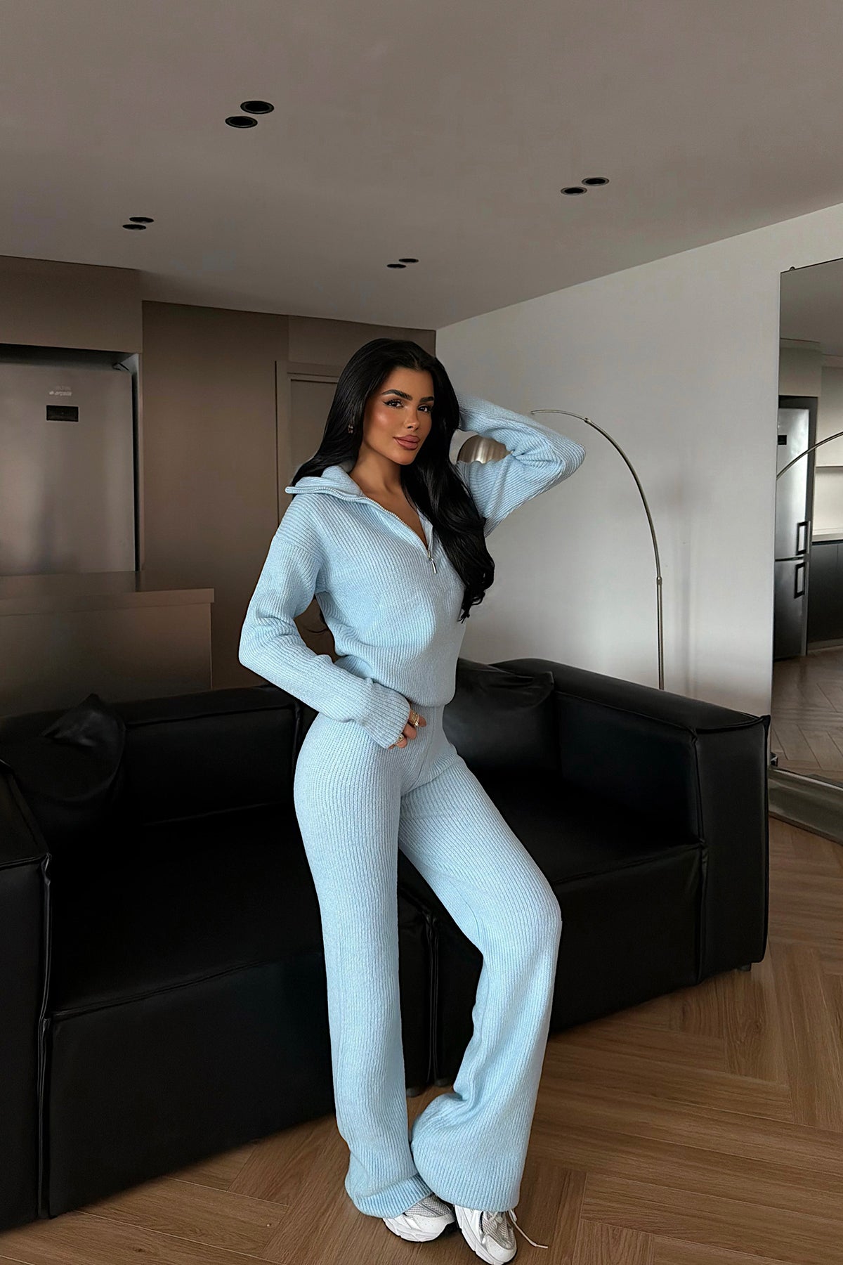Baby Blue Zipper Detail Set