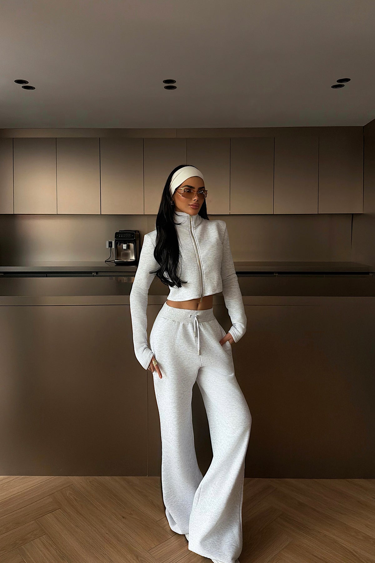 Grey Muse Print Tracksuit