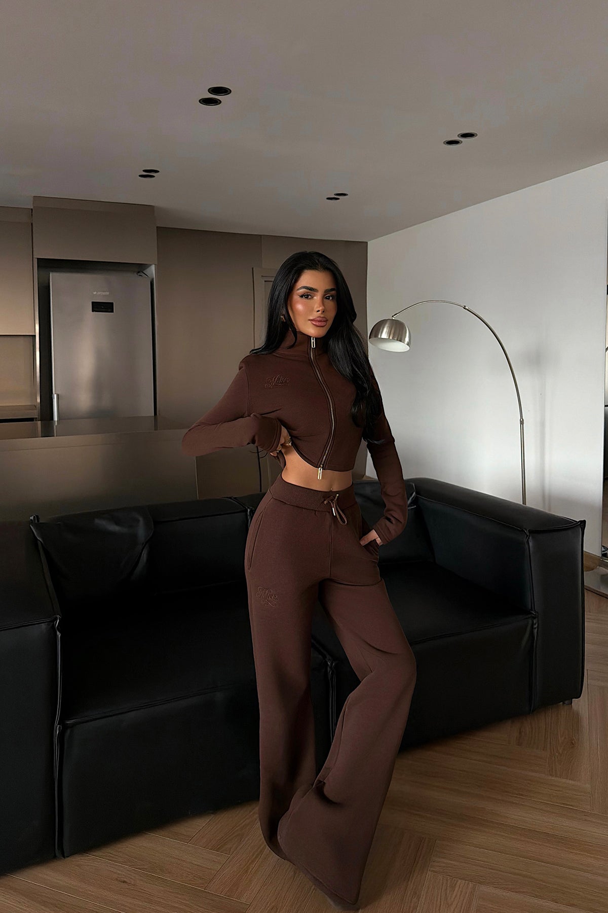 Brown Muse Print Tracksuit