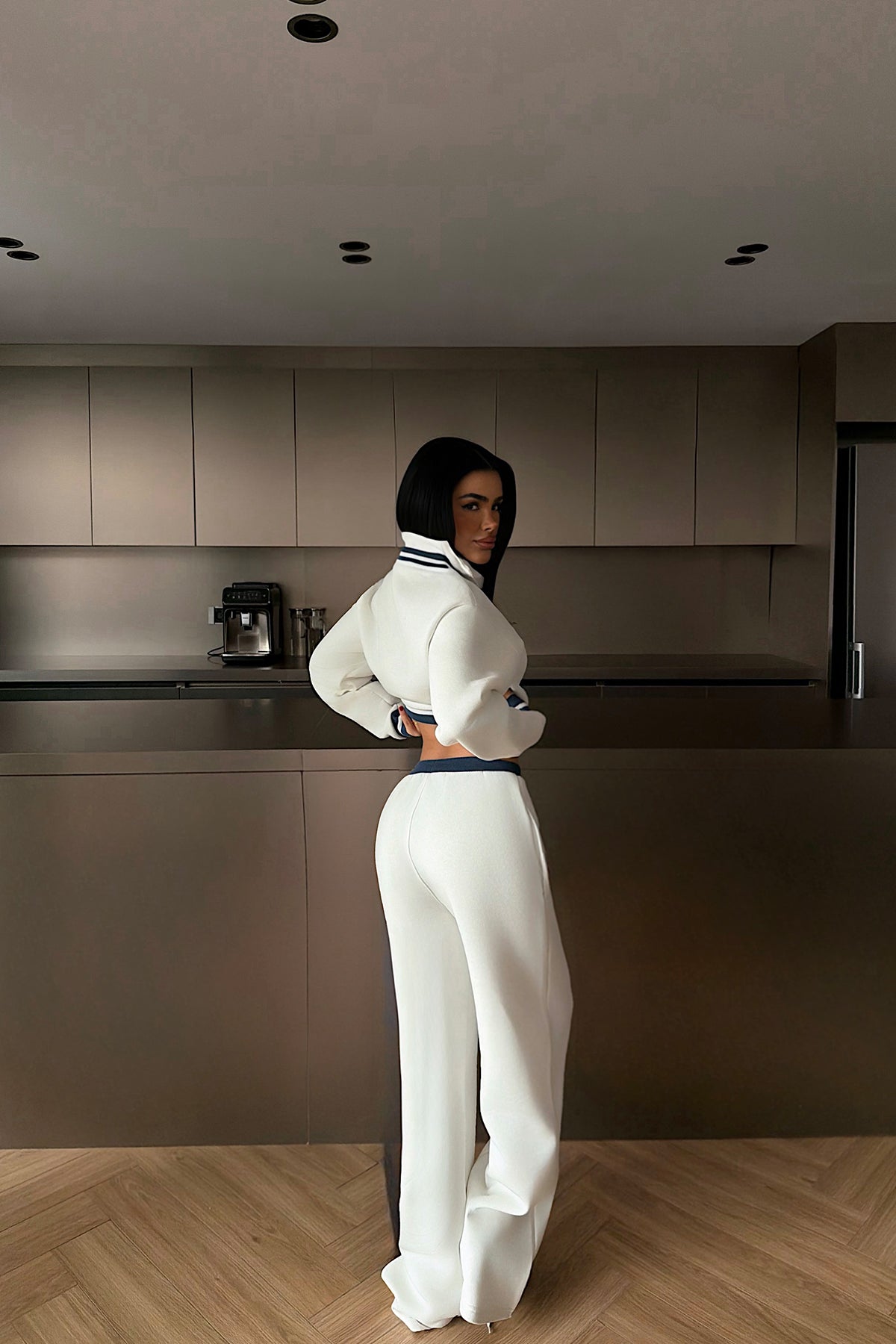 White Turtleneck Tracksuit