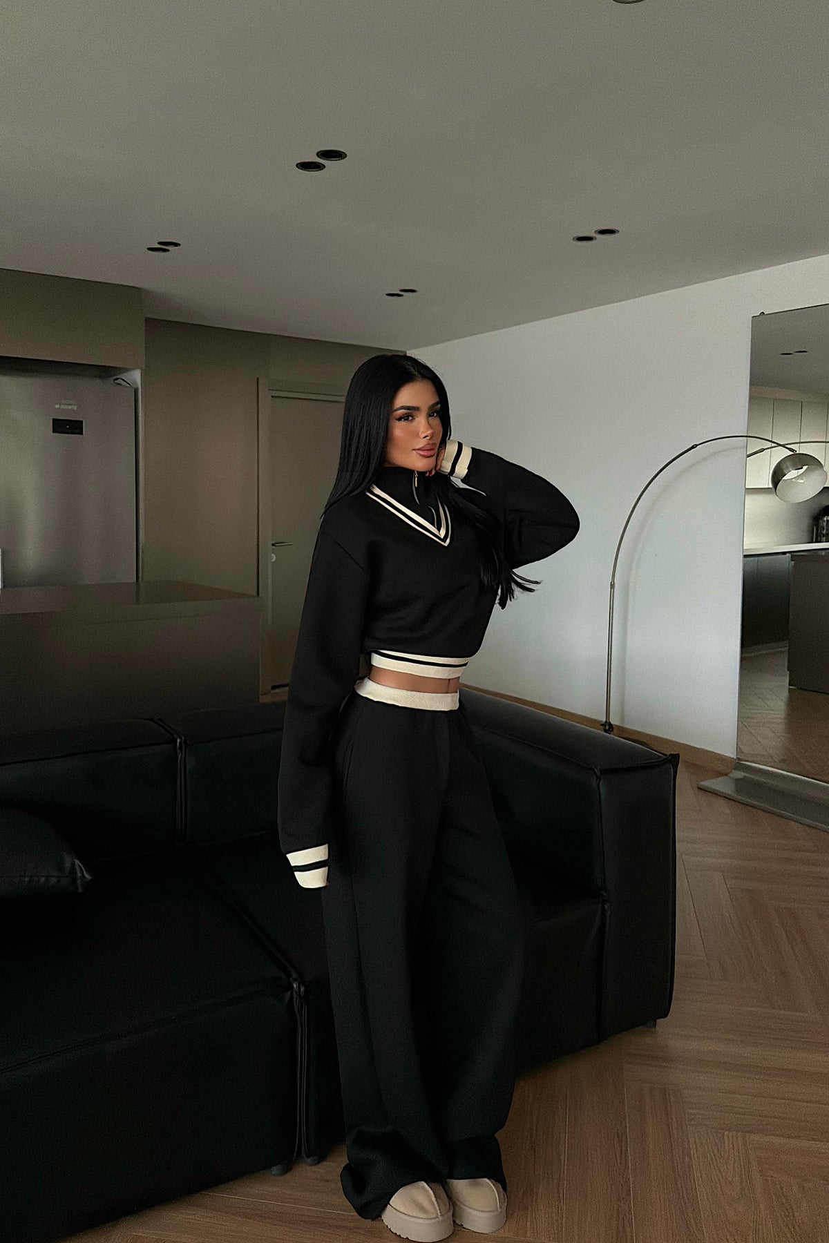 Black Turtleneck Tracksuit