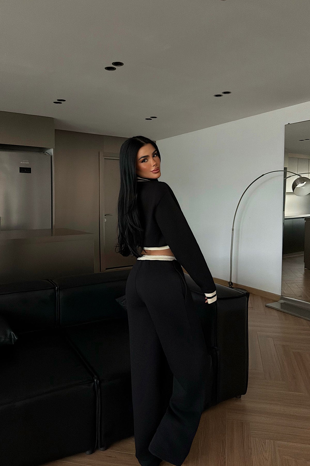 Black Turtleneck Tracksuit
