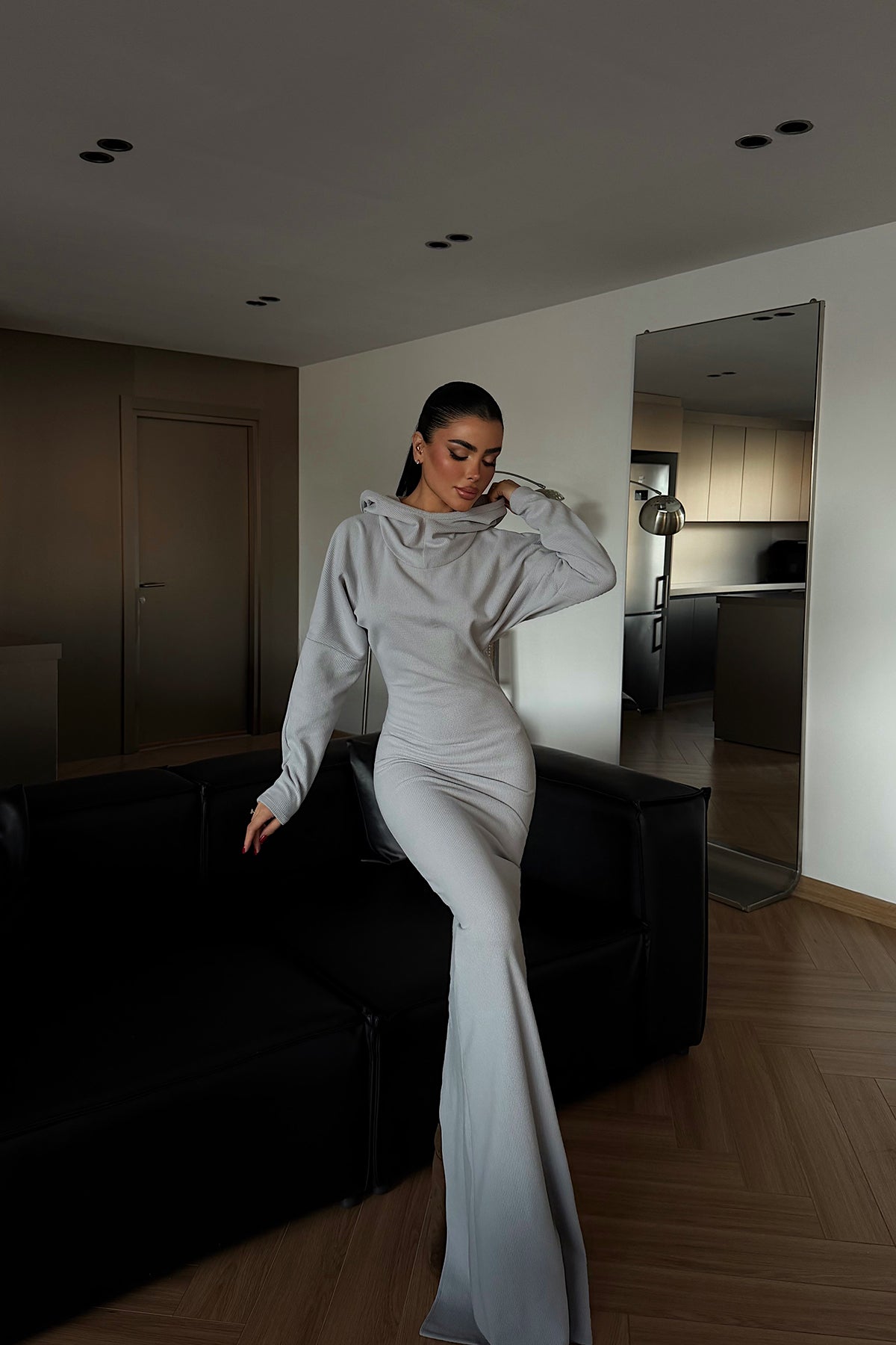 Gray Long Dress