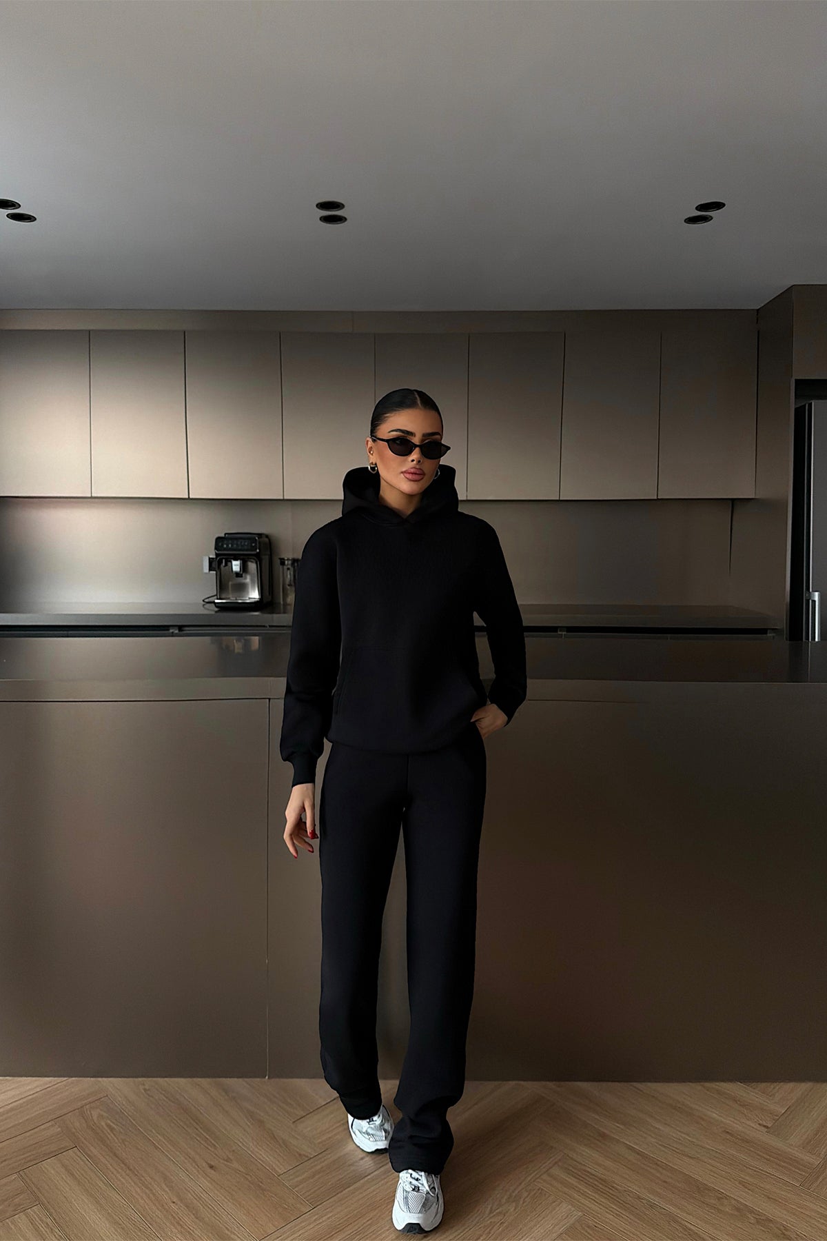 Black Hooded Tracksuit