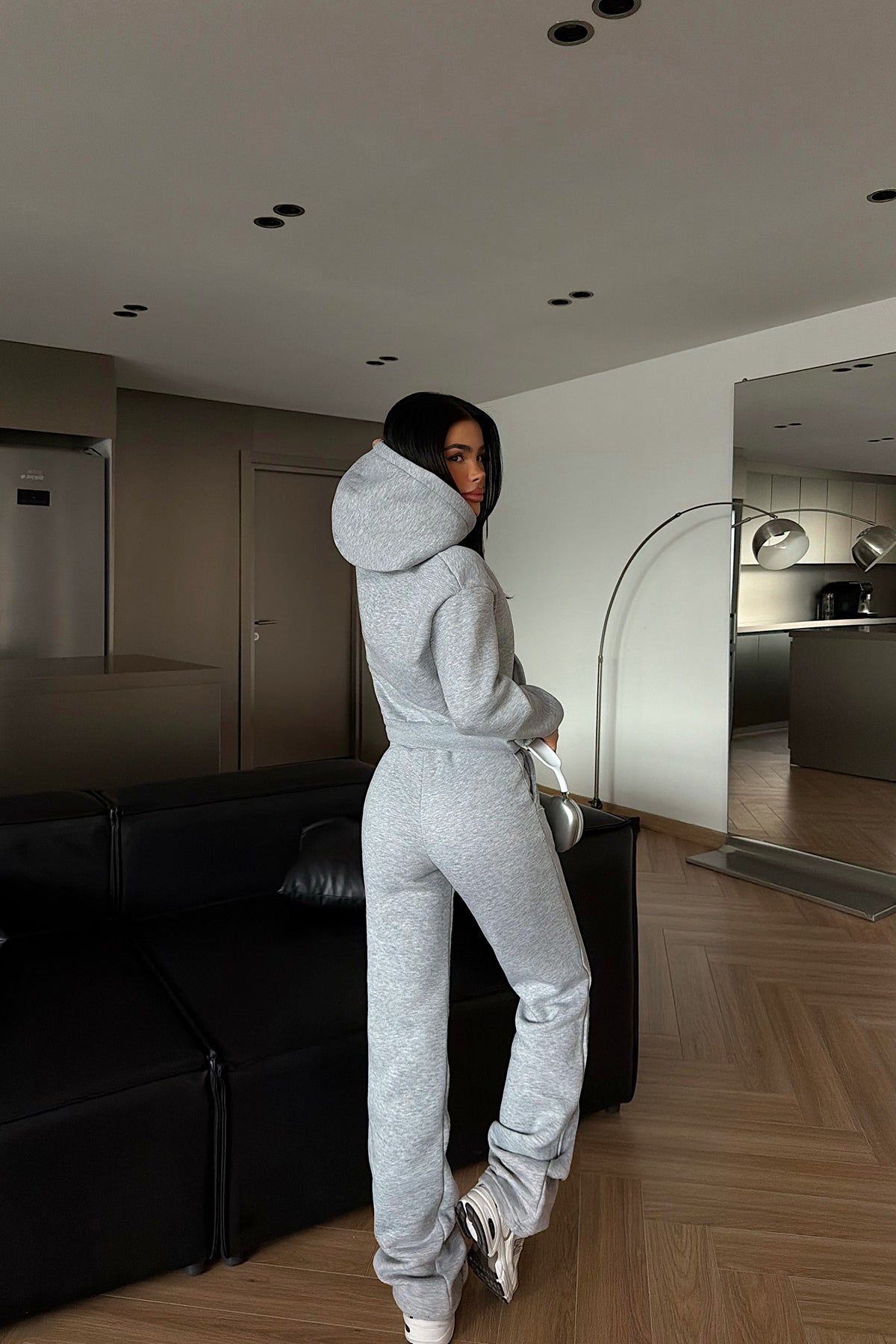Grey Hooded Tracksuit