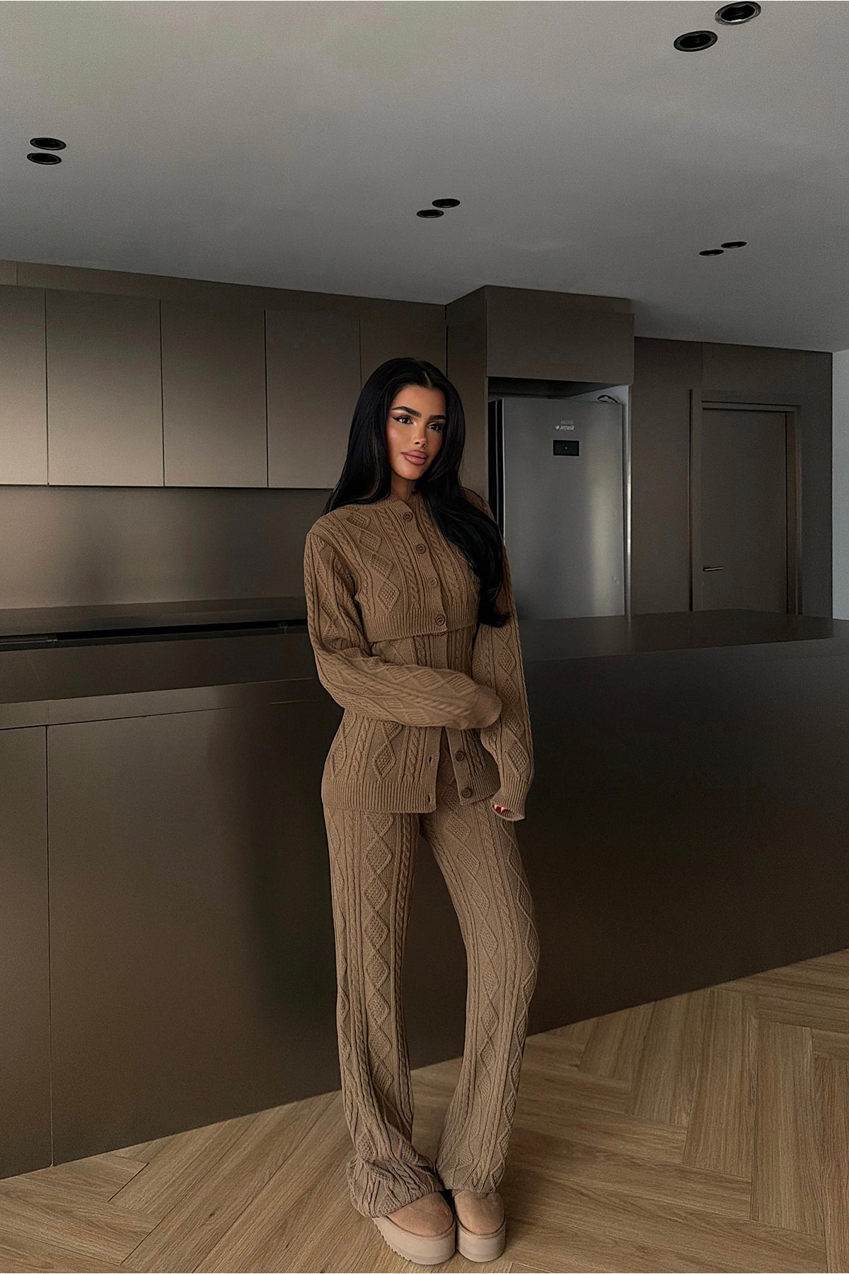 Brown Knitwear Set