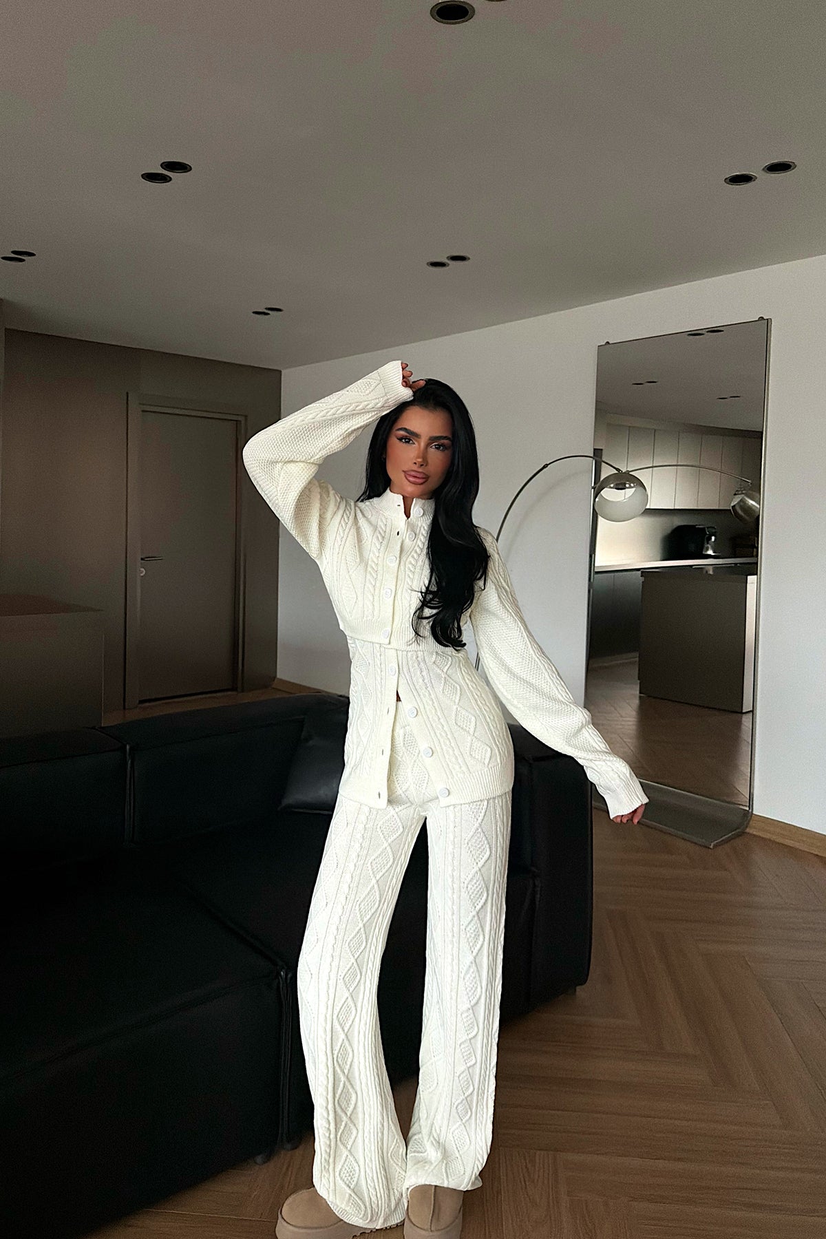 White Knitwear Set